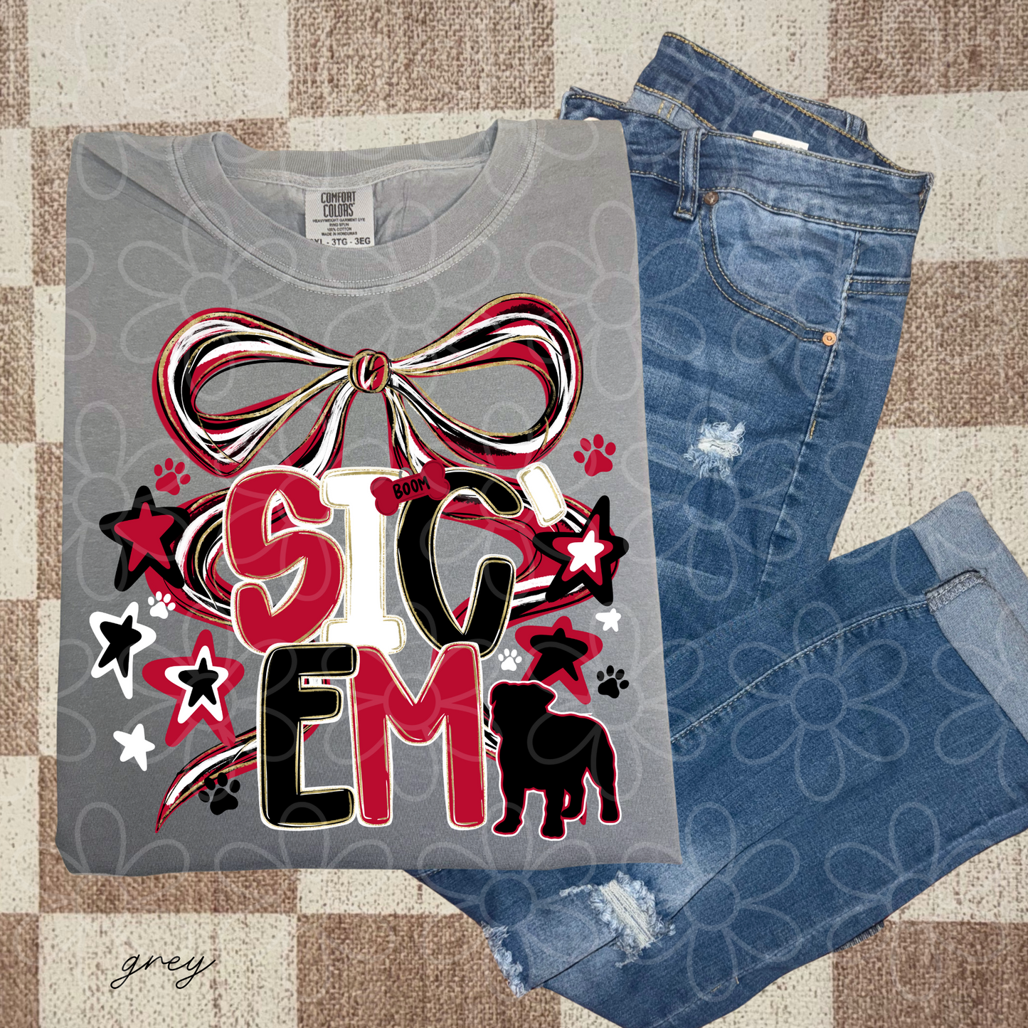 Preppy Sports Team Stars Coquette Bow (Multiple Options) DTF Transfer