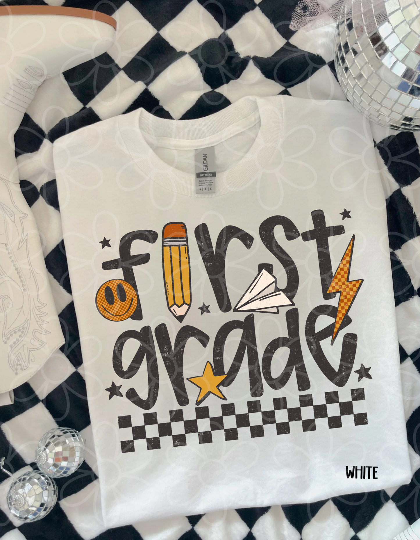 Retro Checkered School Grades (Multiple Options) DTF Transfer