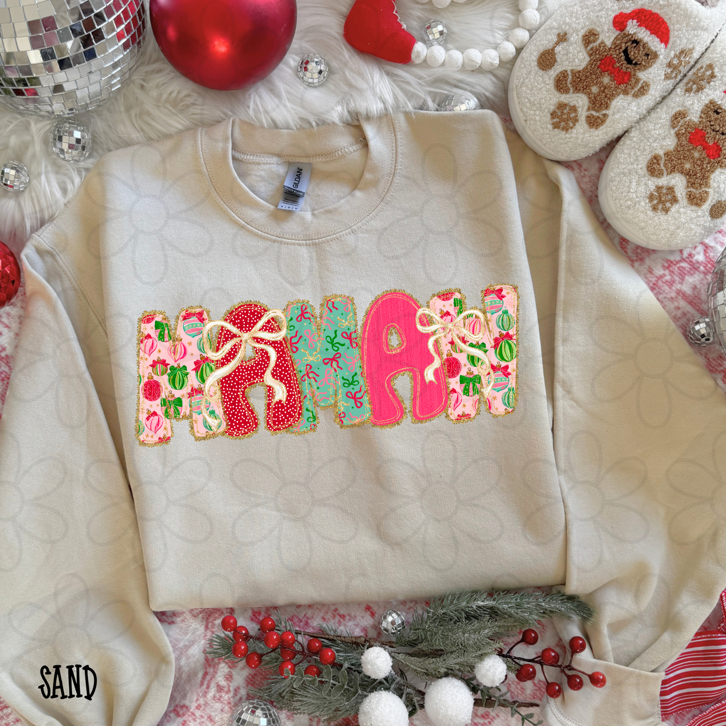Christmas Bows Names (Multiple Options) DTF Transfer