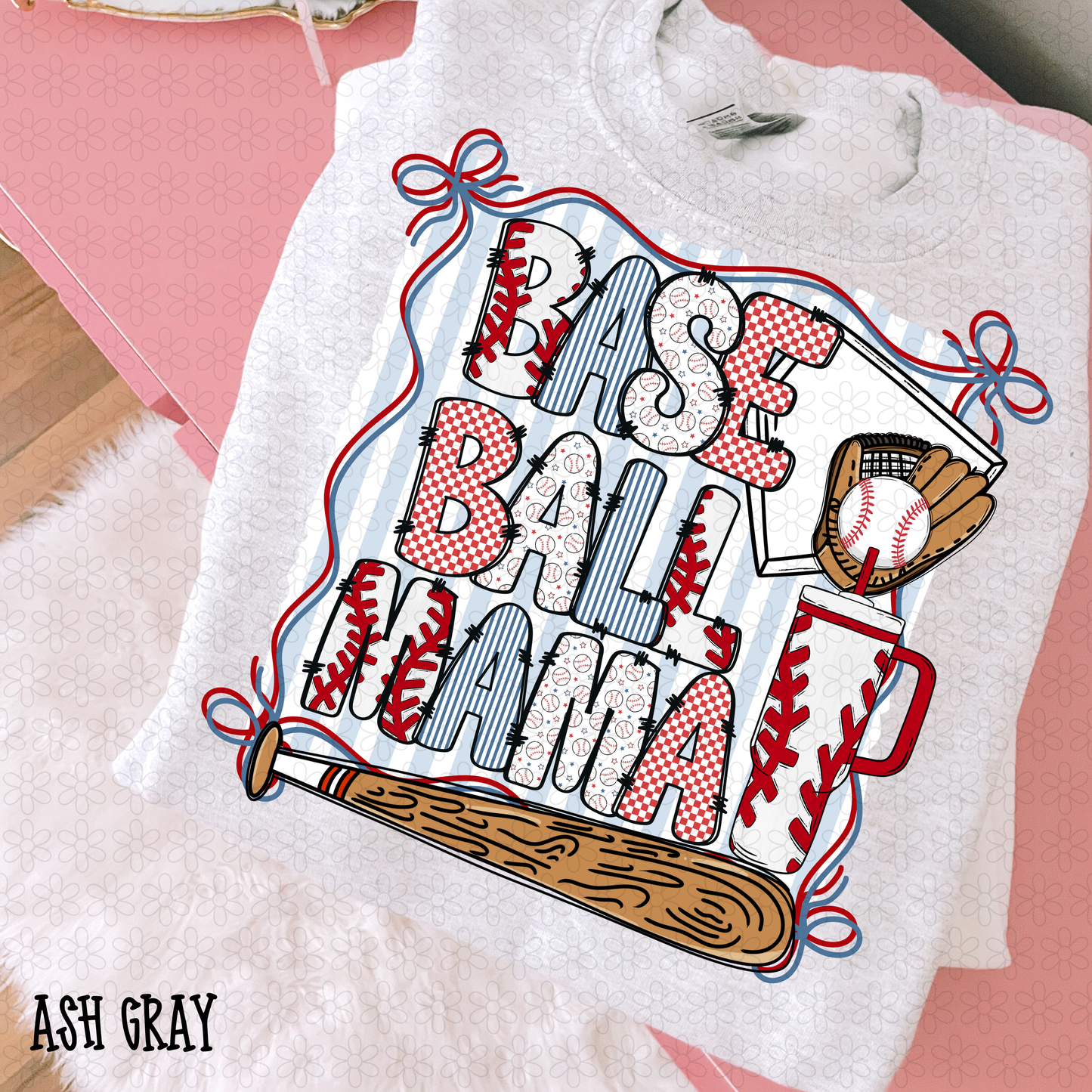 Coquette Baseball Mama DTF Transfer