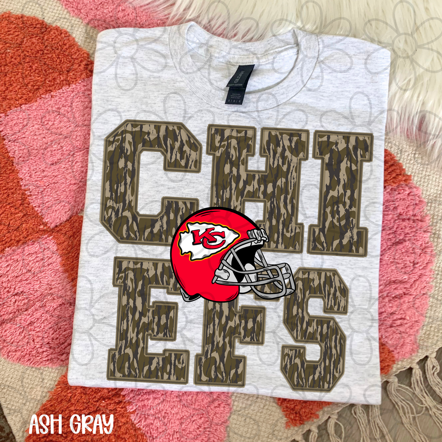 Camo Teams Football Helmet (Multiple Options) Kids Completed Tee