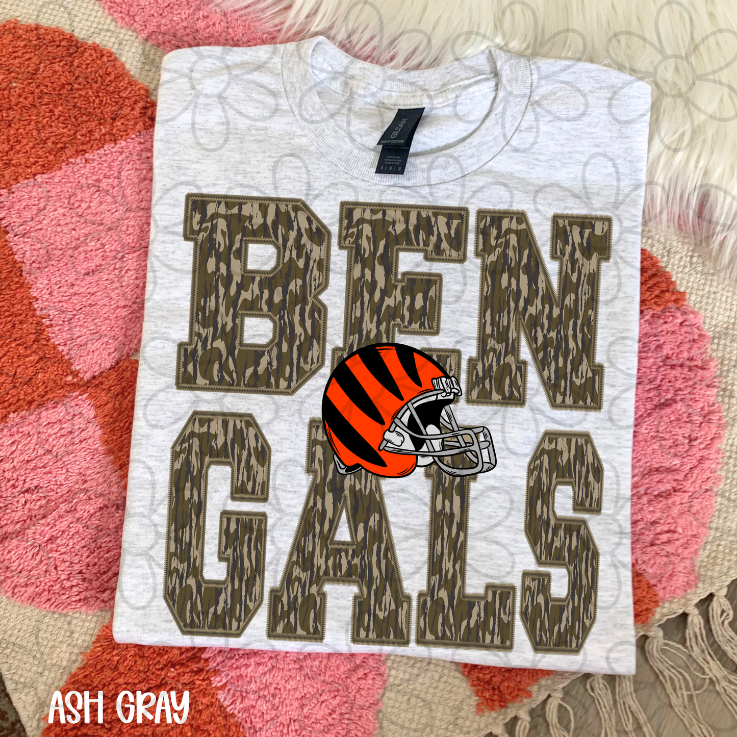 Camo Teams Football Helmet (Multiple Options) Completed Tee