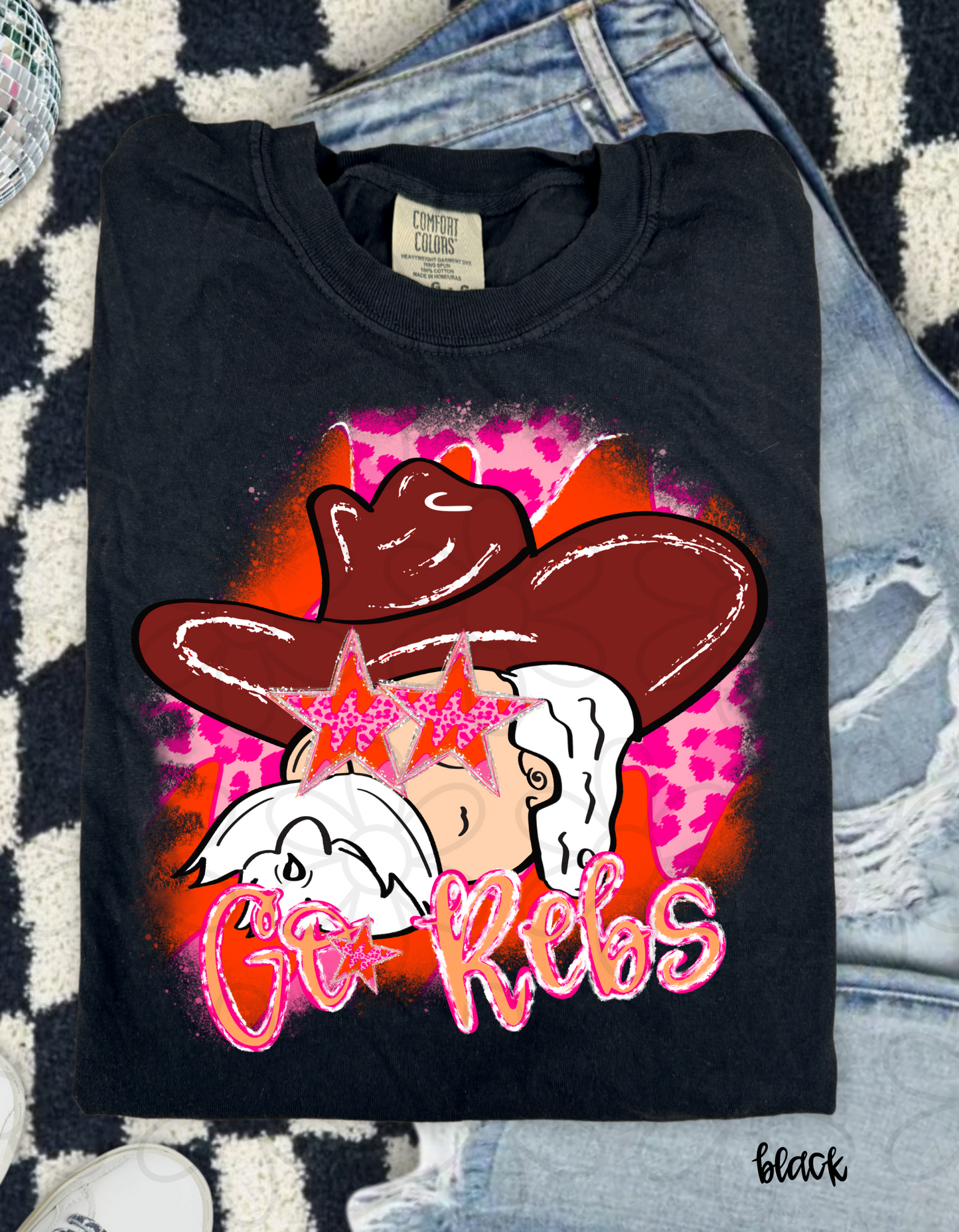 Pink Leopard Preppy Mascots (Multiple Options) Completed Tee
