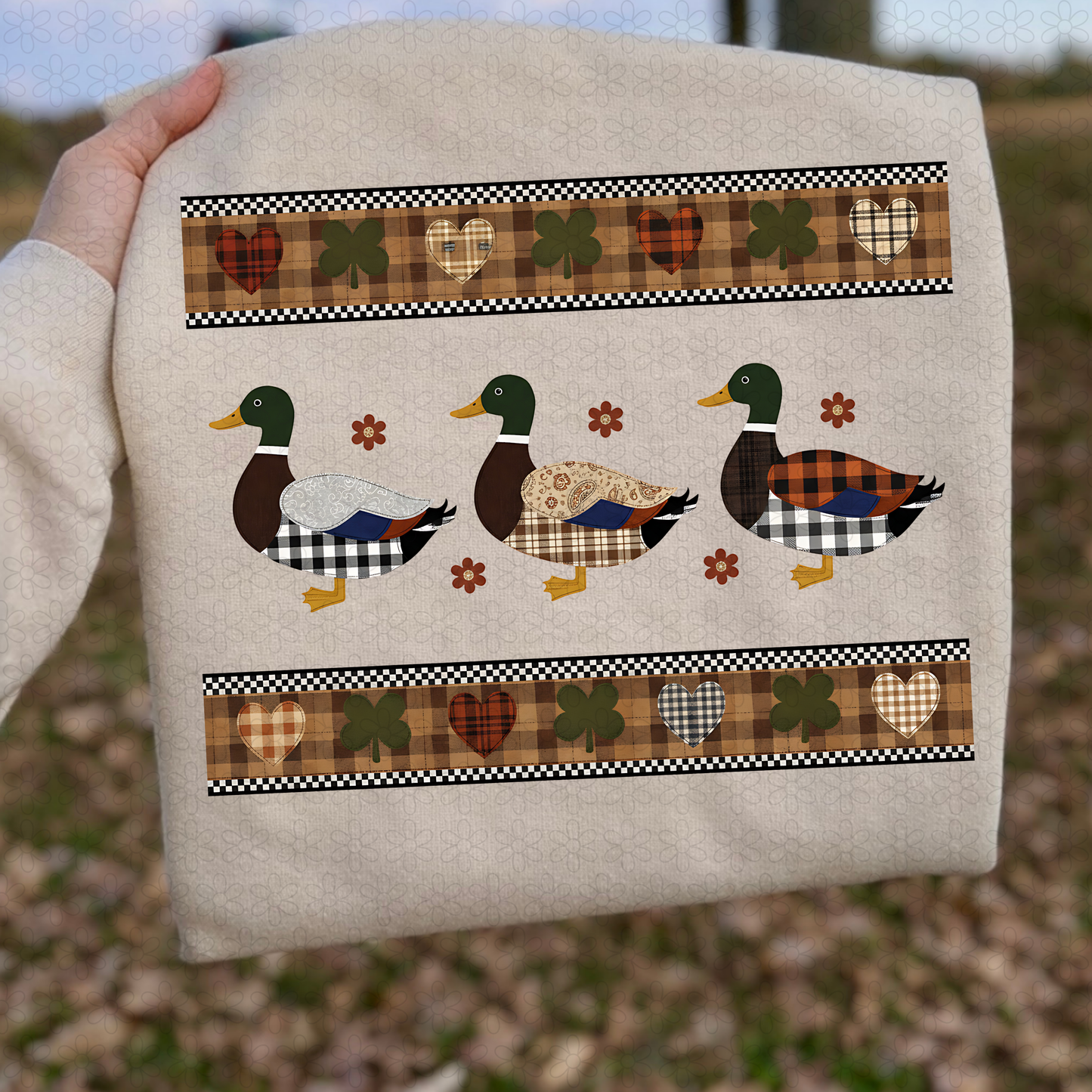 Quilted Ducks DTF Transfer