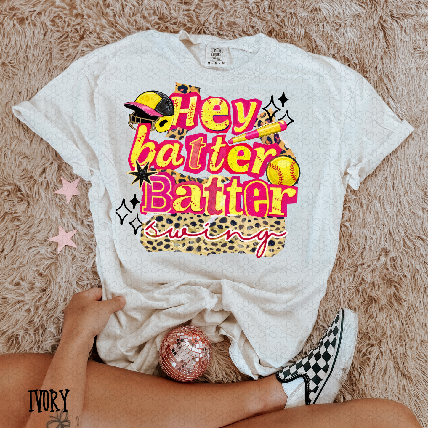 Leopard Softball Hey Batter Batter Swing DTF Transfer