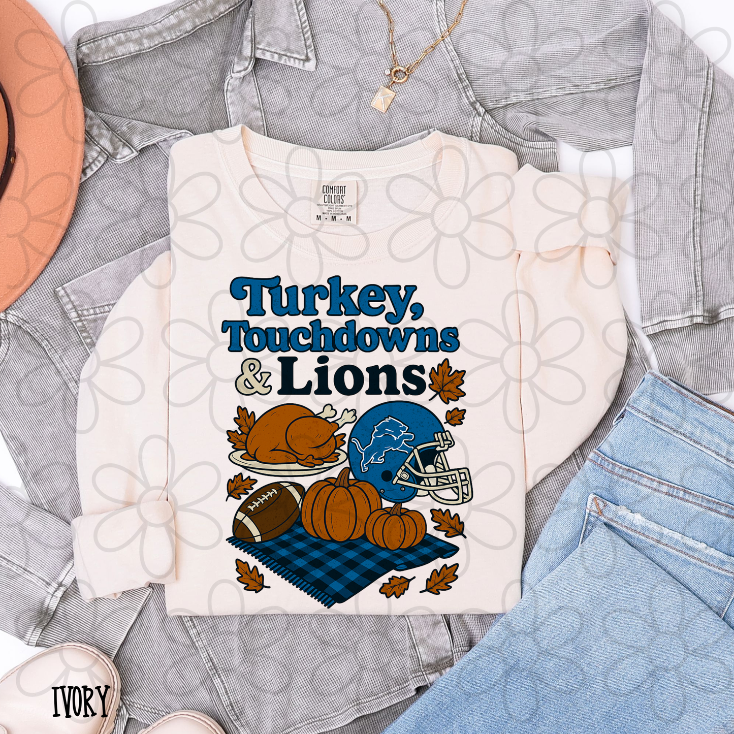 Turkey, Touchdowns & Football Teams (Multiple Options) Kids Completed Tee