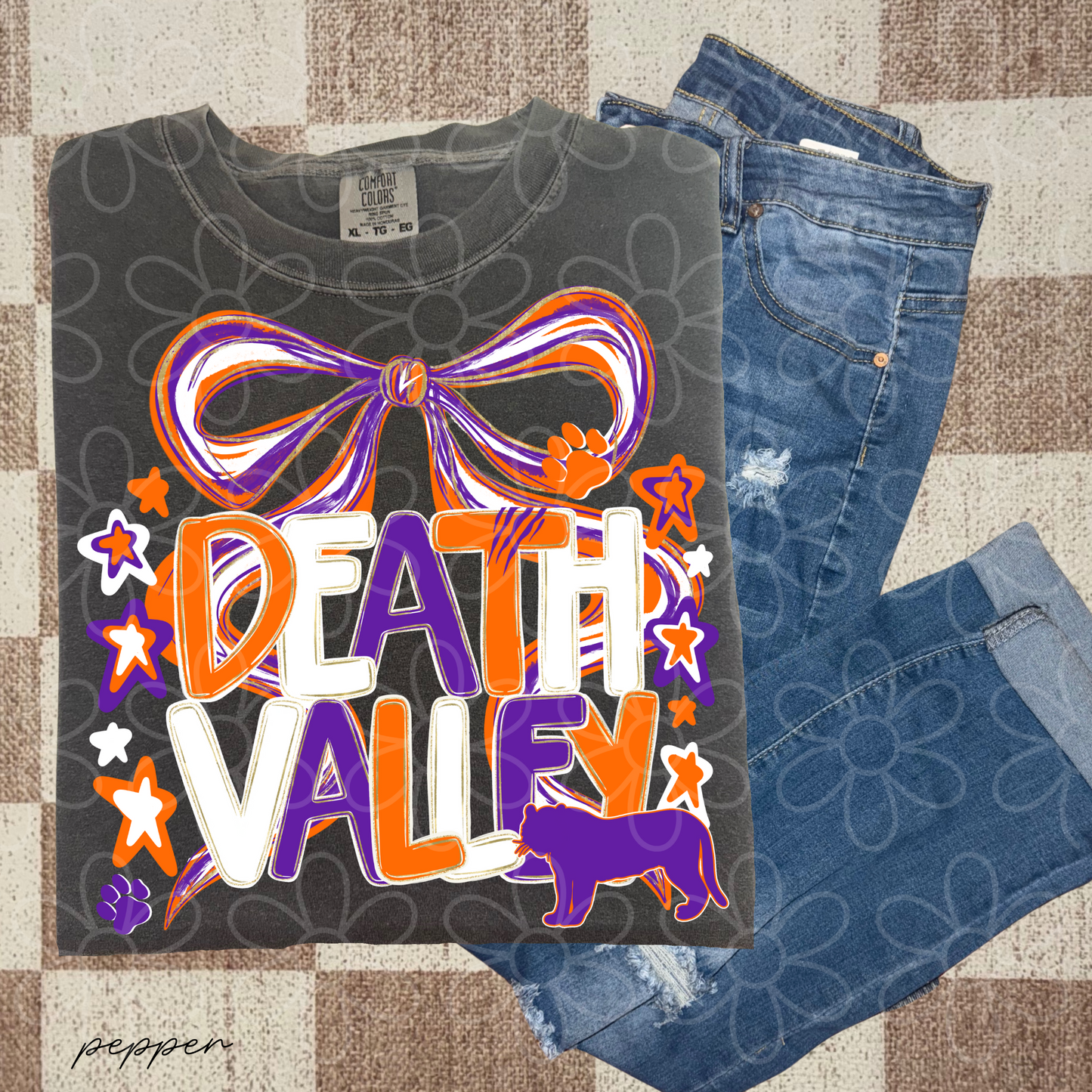 Preppy Sports Team Stars Coquette Bow (Multiple Options) DTF Transfer