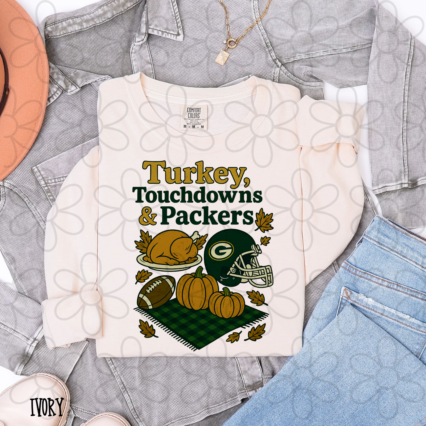 Turkey, Touchdowns & Football Teams (Multiple Options) Kids Completed Tee