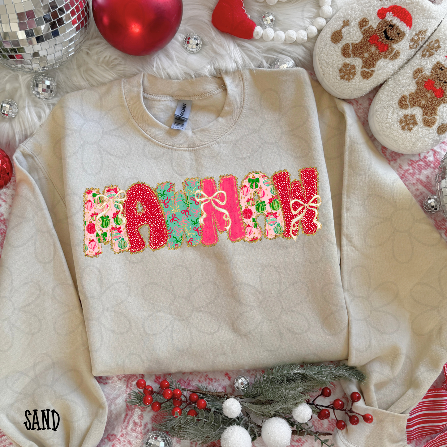 Christmas Bows Names (Multiple Options) DTF Transfer