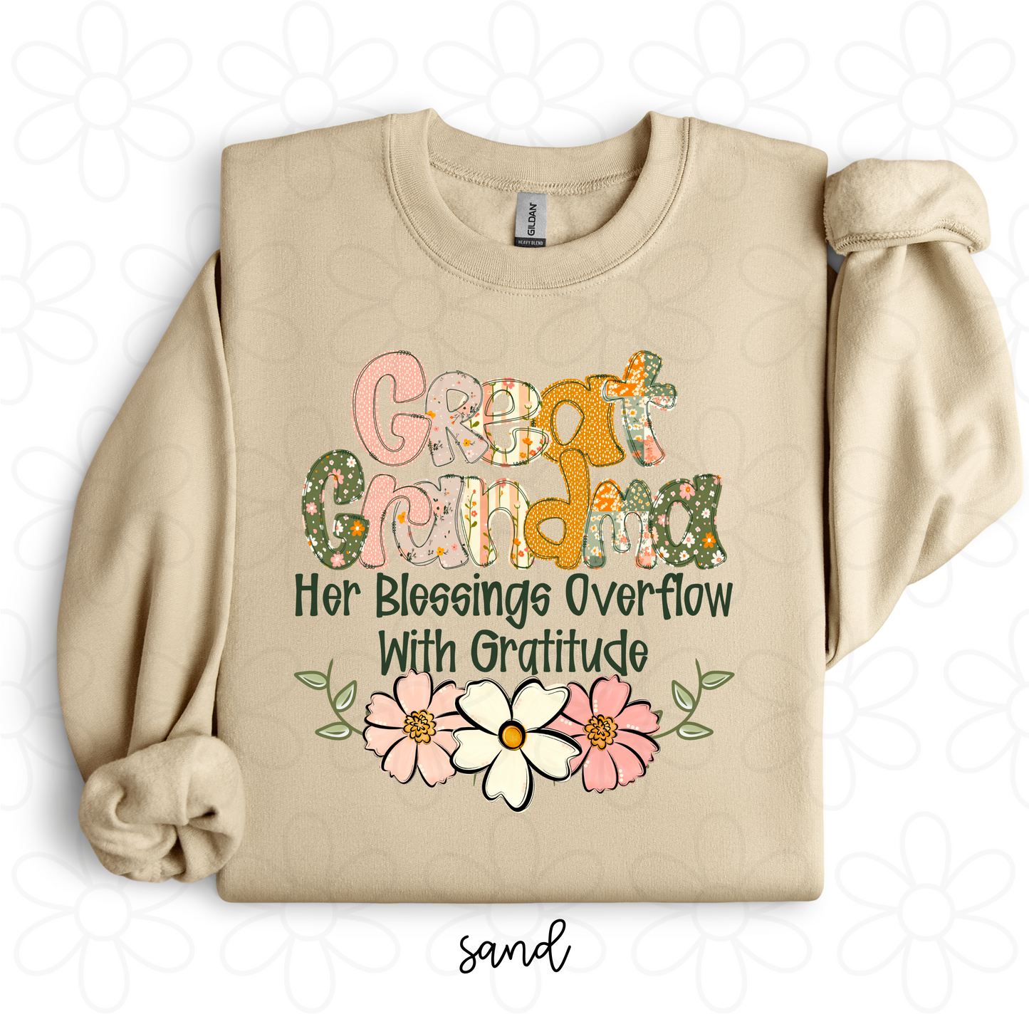 Custom Her Blessings Overflow With Gratitude (Multiple Options) DTF Transfer