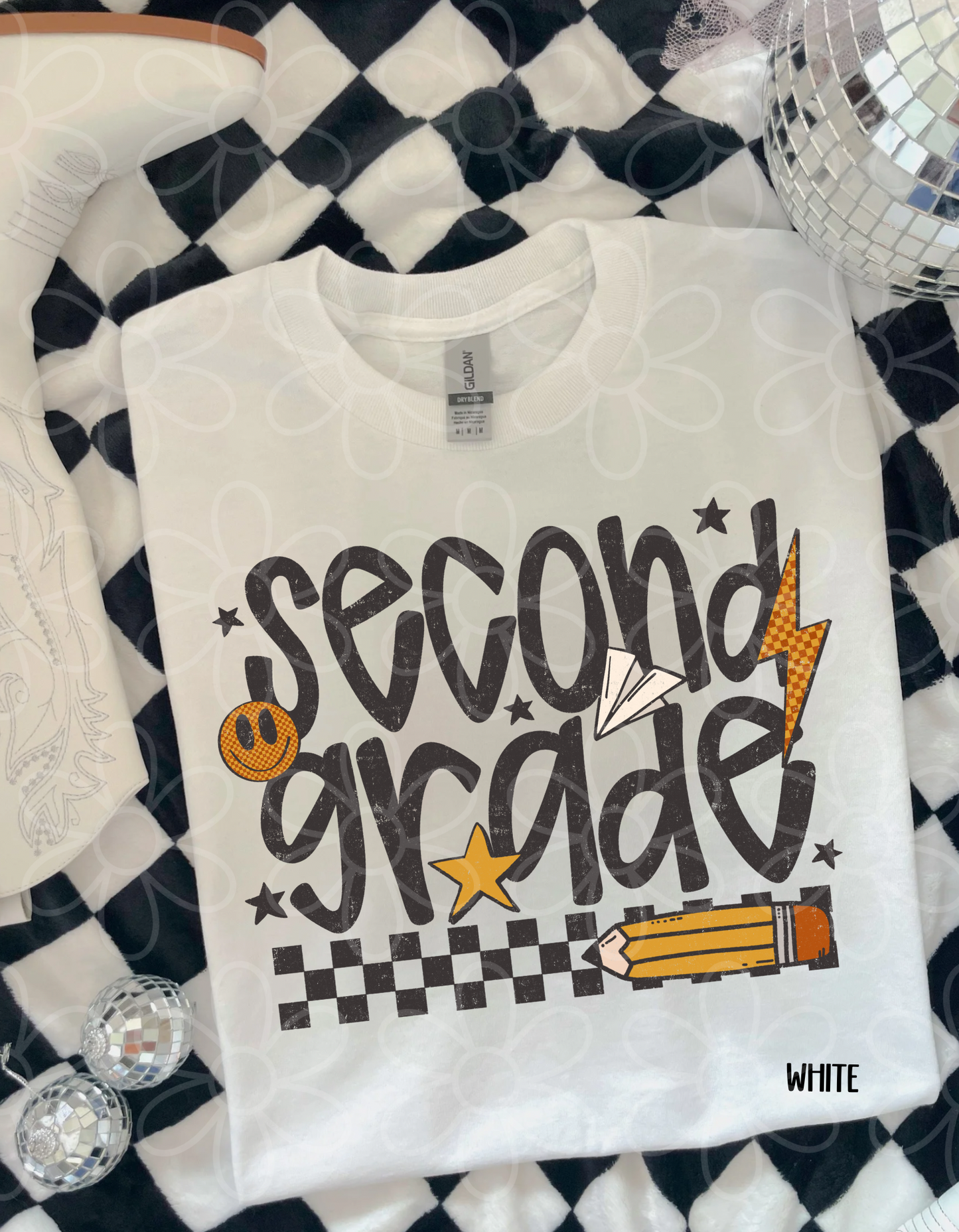Retro Checkered School Grades (Multiple Options) DTF Transfer