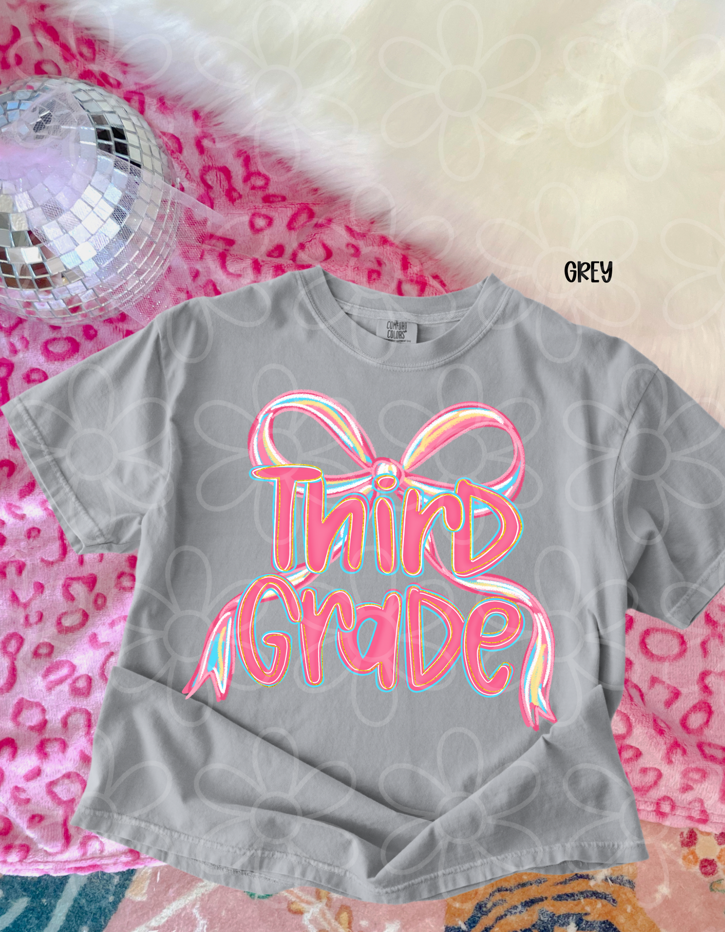Pink School Grades Bow (Multiple Options) DTF Transfer