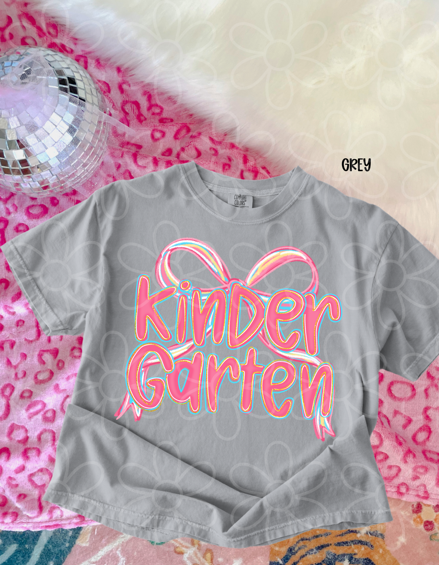 Pink School Grades Bow (Multiple Options) DTF Transfer