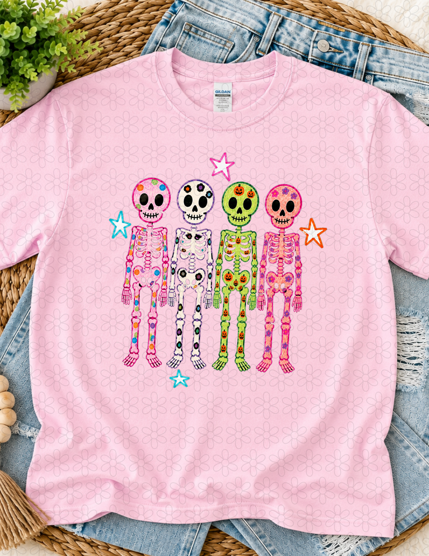 Preppy skeletons DTF Transfer