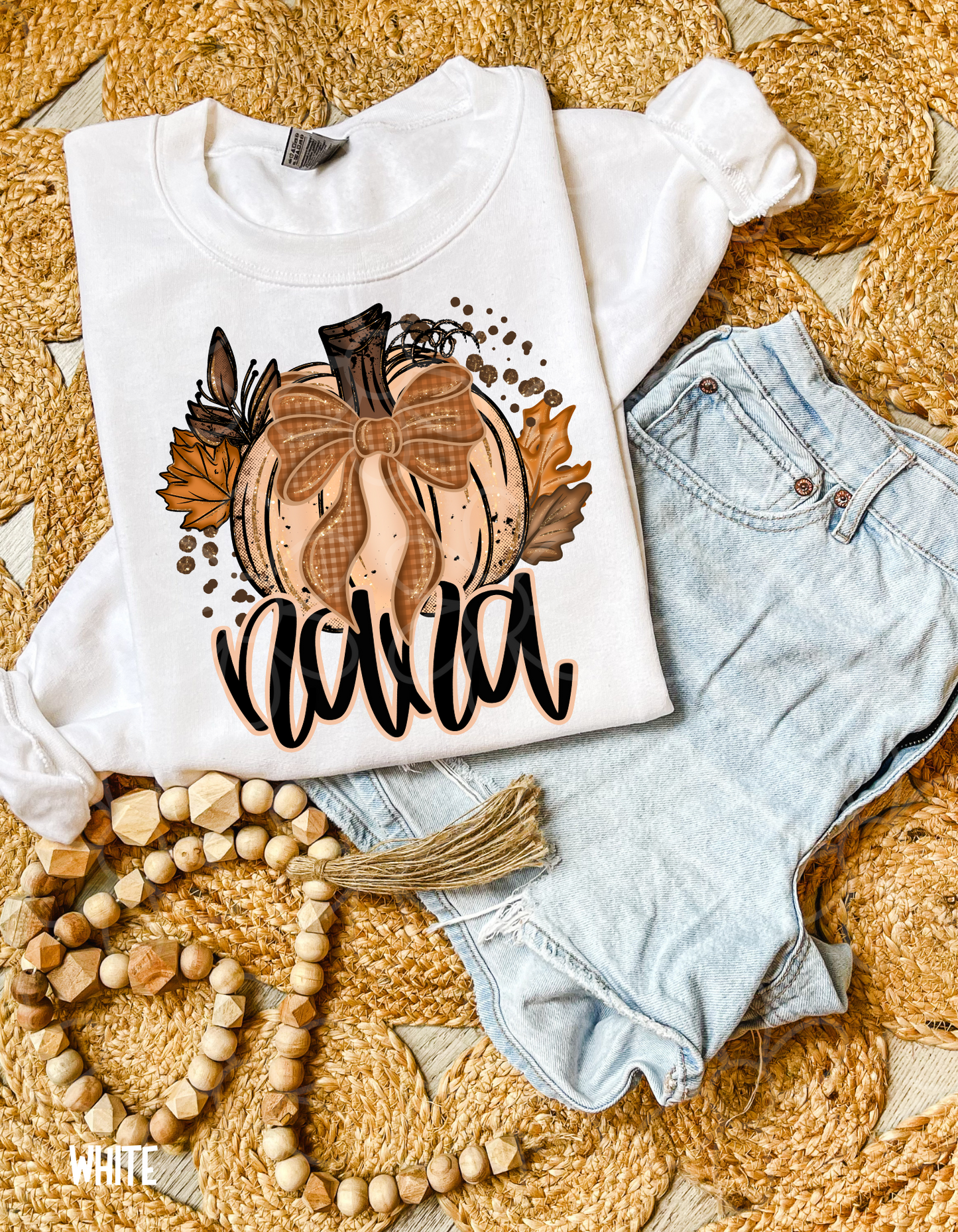 Fall Pumpkin Coquette Bow Names (Multiple Options - No Customs) Completed Tee