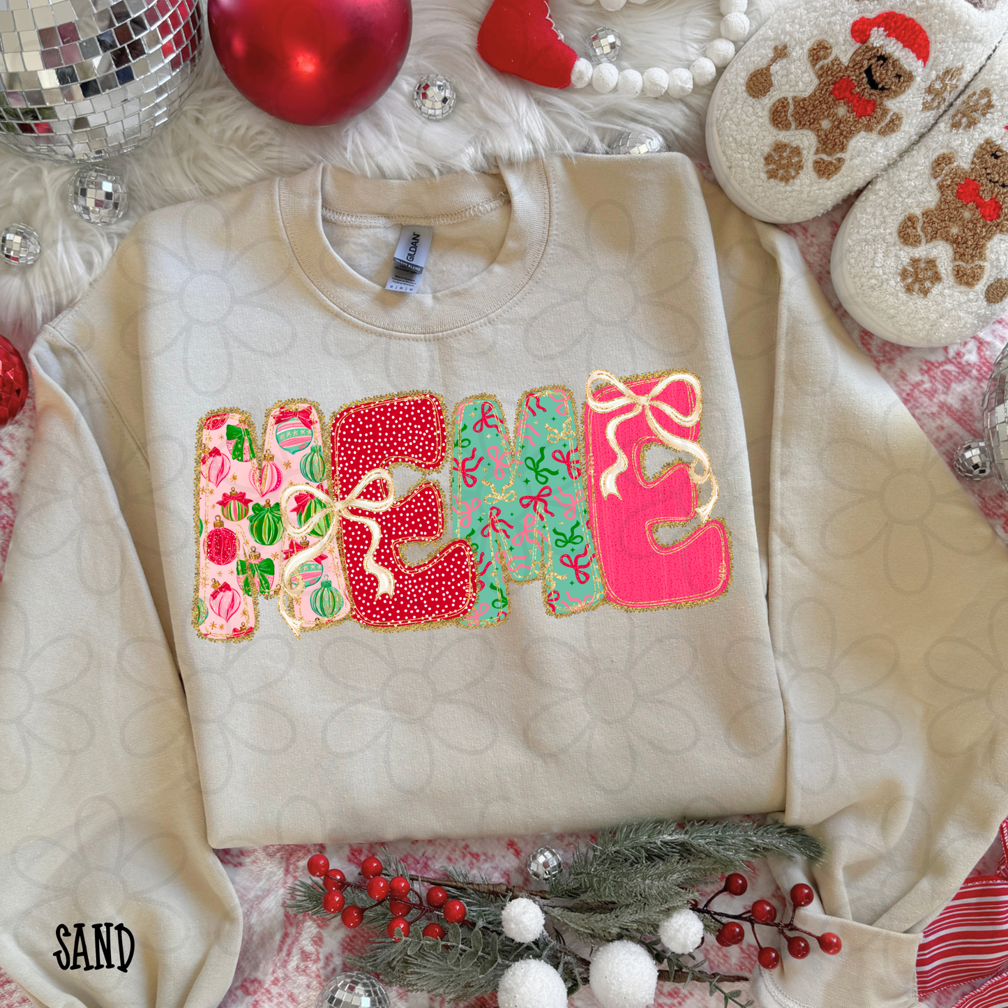 Christmas Bows Names (Multiple Options) DTF Transfer