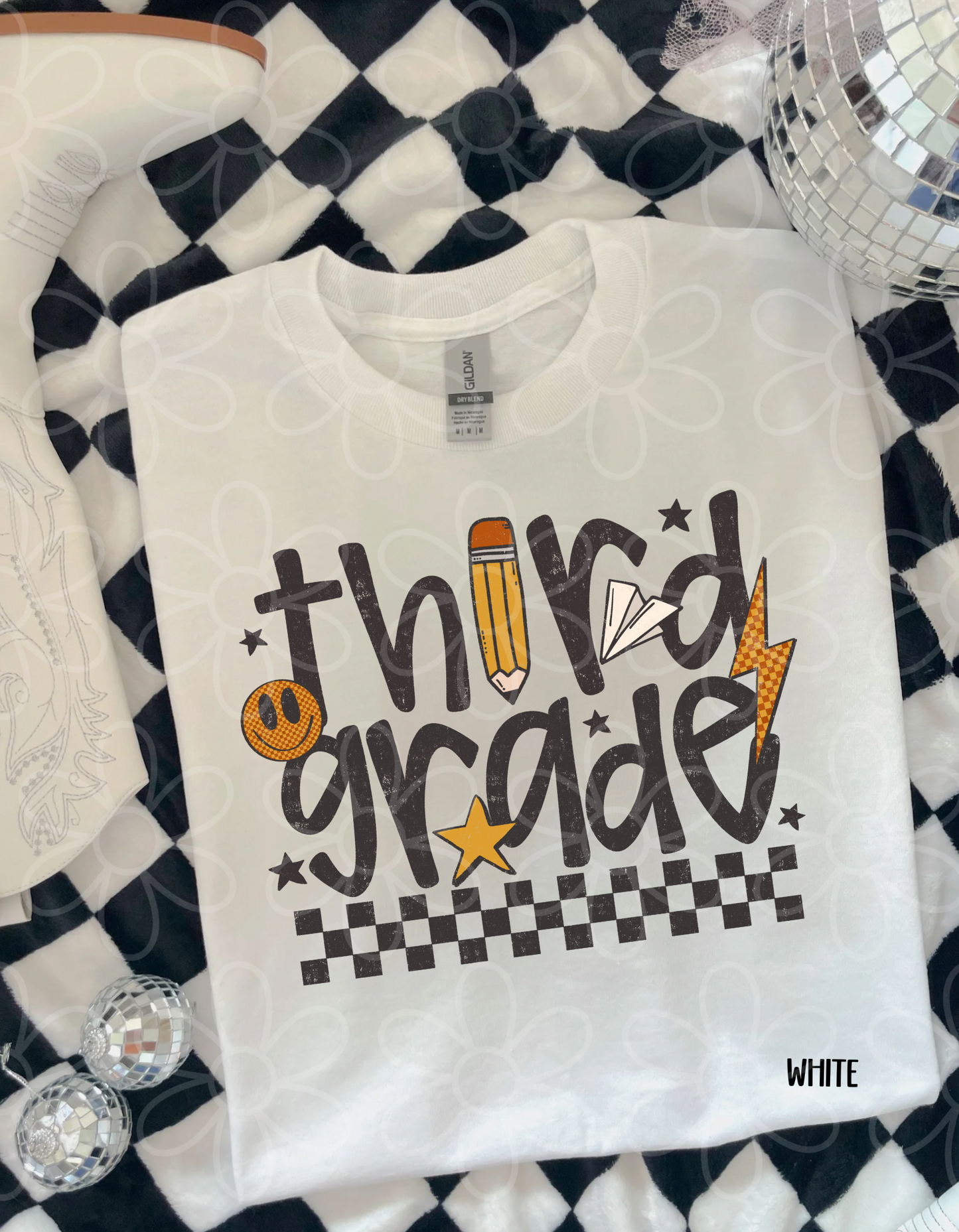 Retro Checkered School Grades (Multiple Options) DTF Transfer