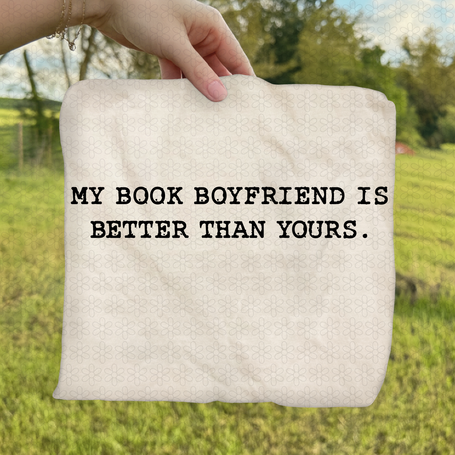 My Book Boyfriend Is Better Than Yours - Black DTF Transfer