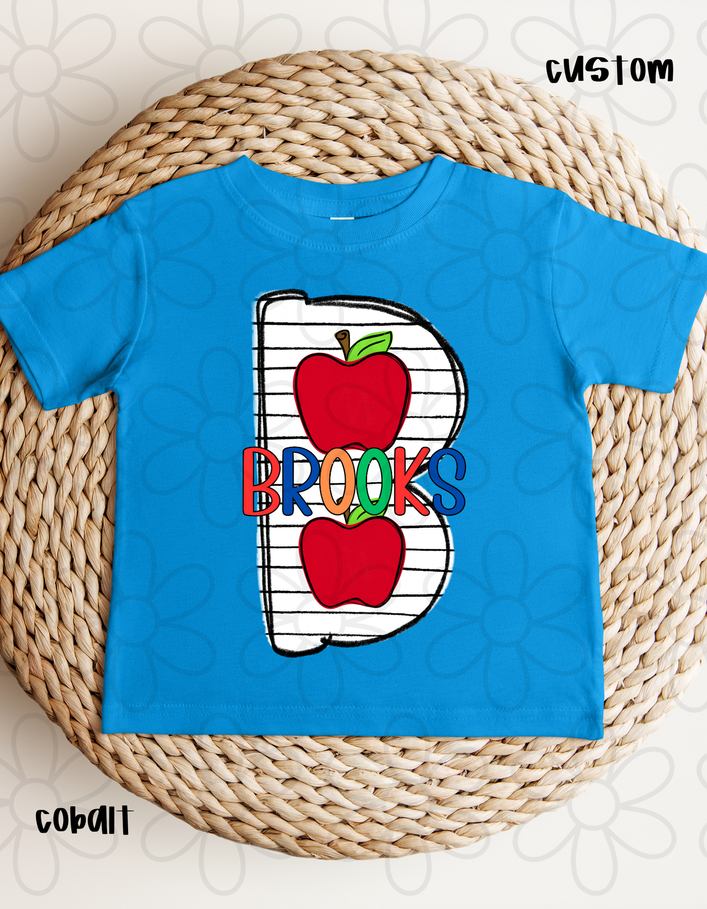 Paper Apple Custom Name DTF Transfer