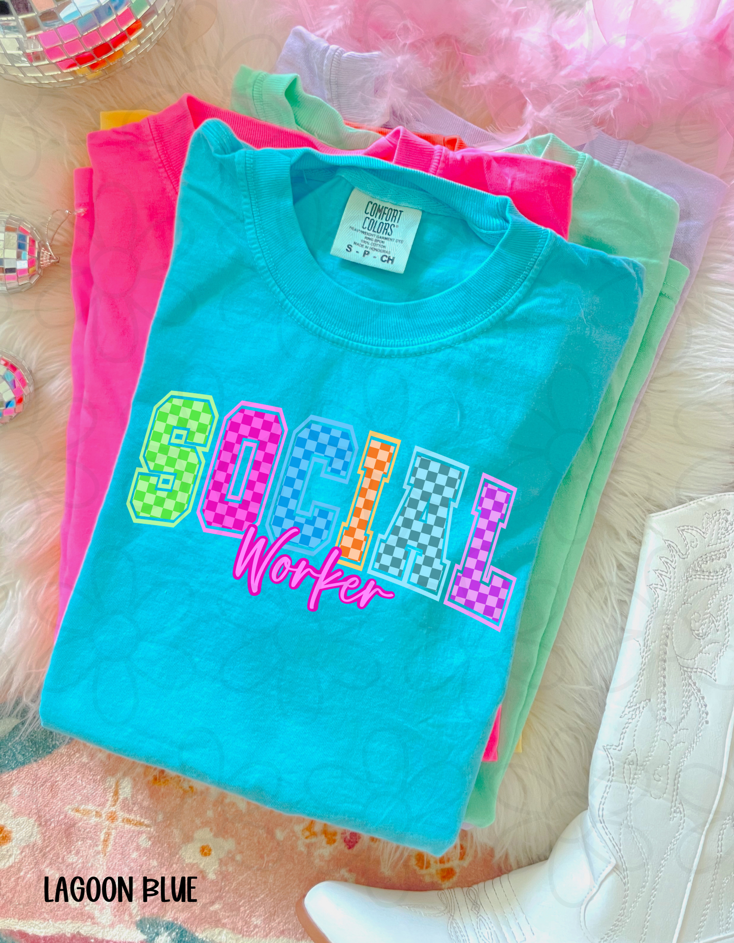 Colorful Checkered Occupations (Multiple Options) Completed Tee
