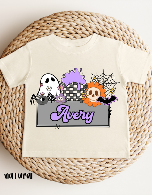 Retro Custom Halloween Kids Completed Tee