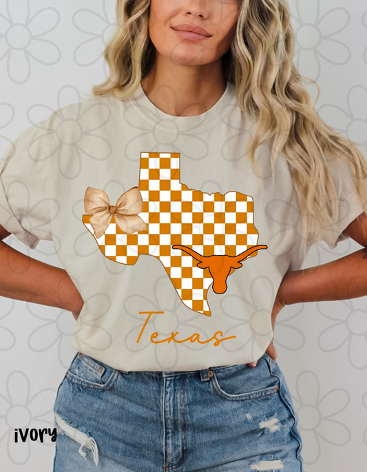Checkered Team States (Multiple Options) Kids Completed Tee