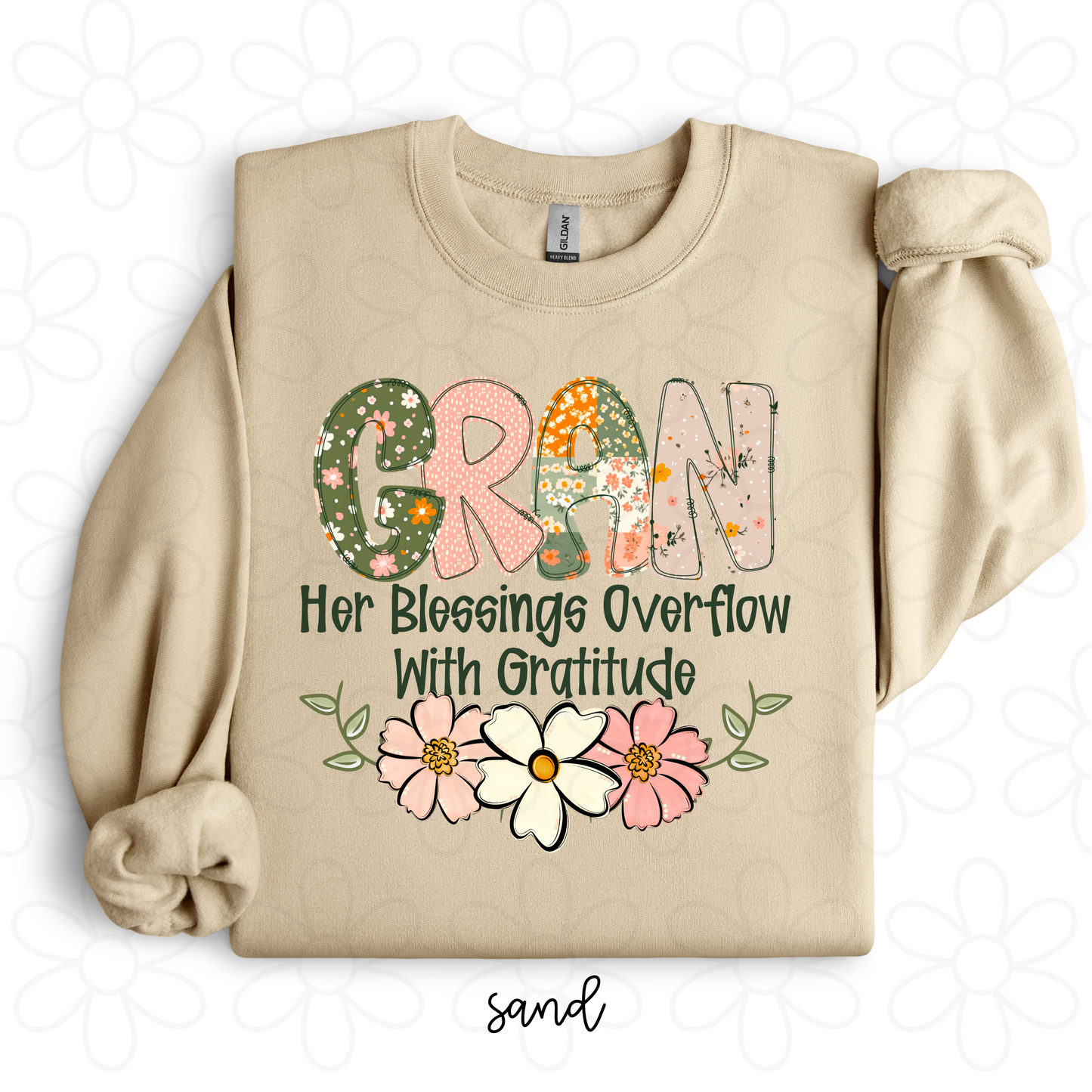 Custom Her Blessings Overflow With Gratitude (Multiple Options) DTF Transfer