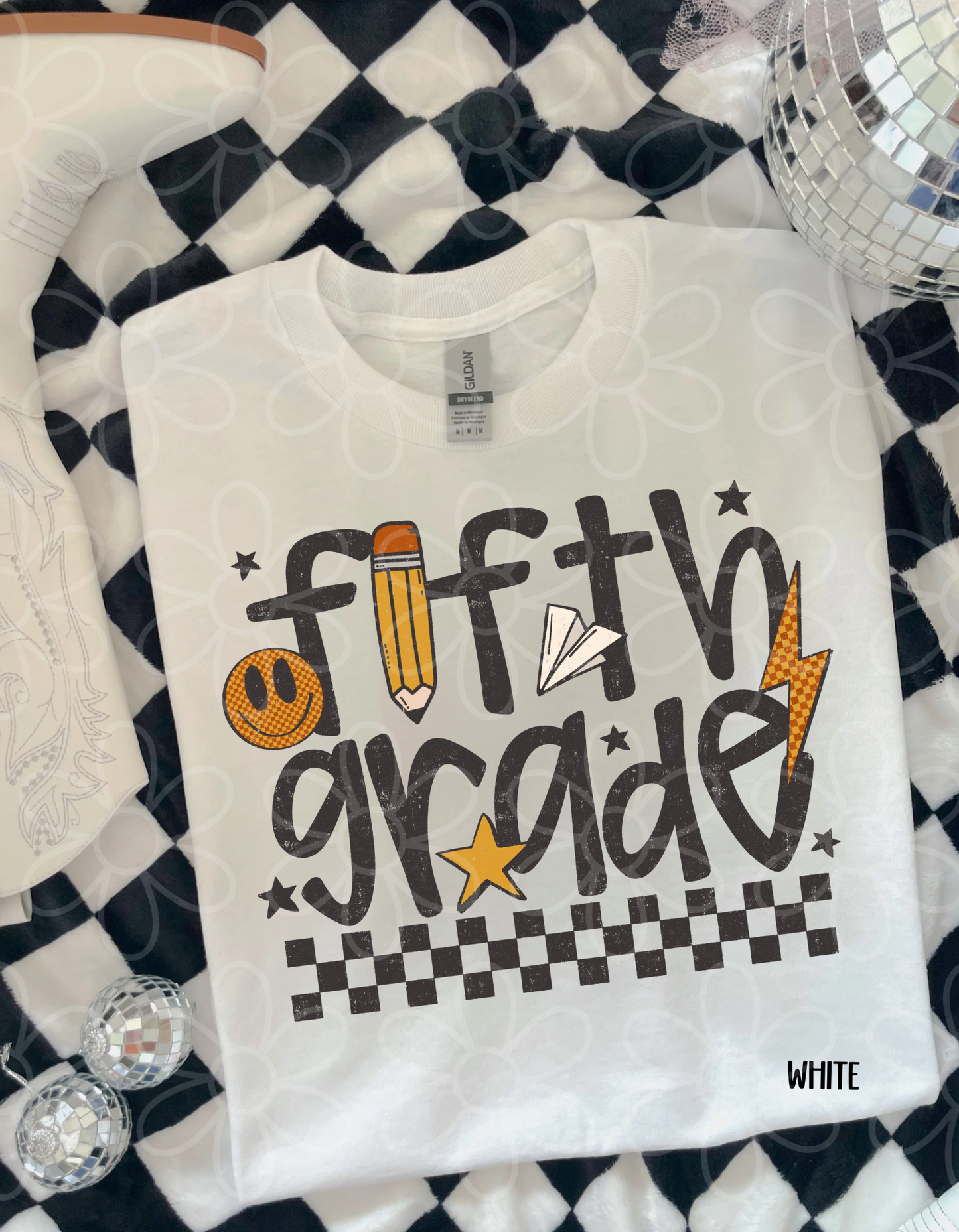 Retro Checkered School Grades (Multiple Options) DTF Transfer