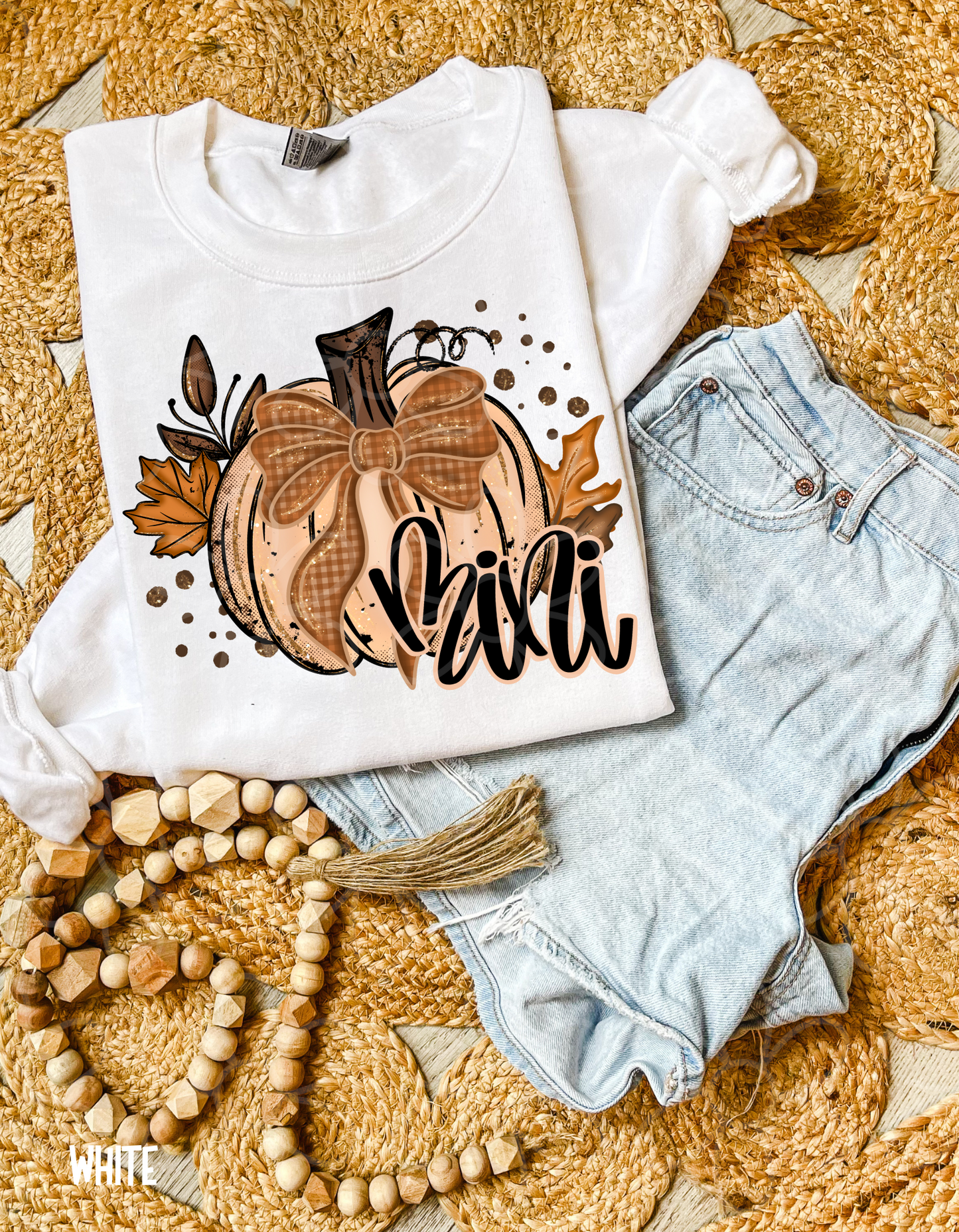 Fall Pumpkin Coquette Bow Names (Multiple Options - No Customs) Completed Tee
