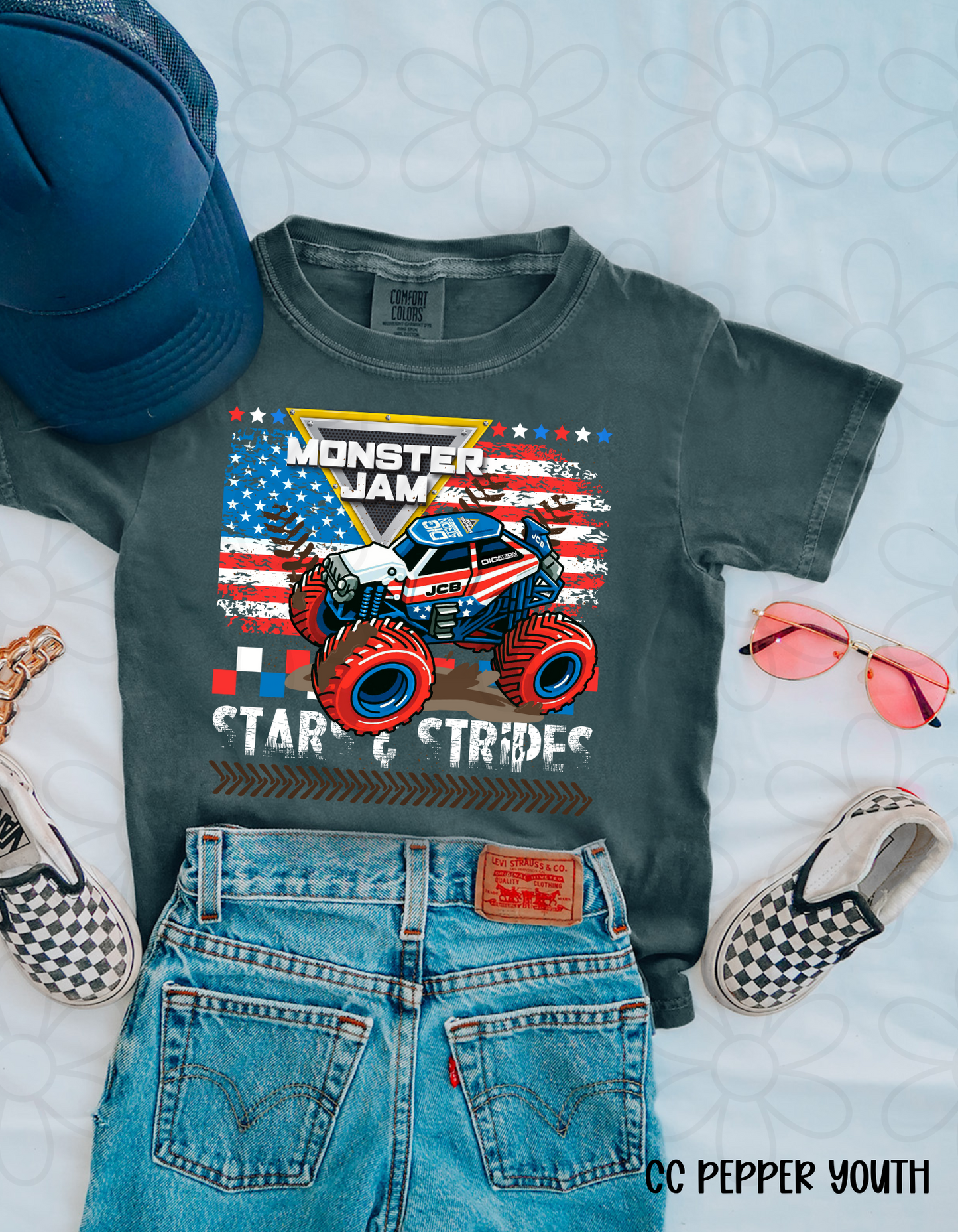 Monster Jam Stars & Stripes (Multiple Options) DTF Transfer