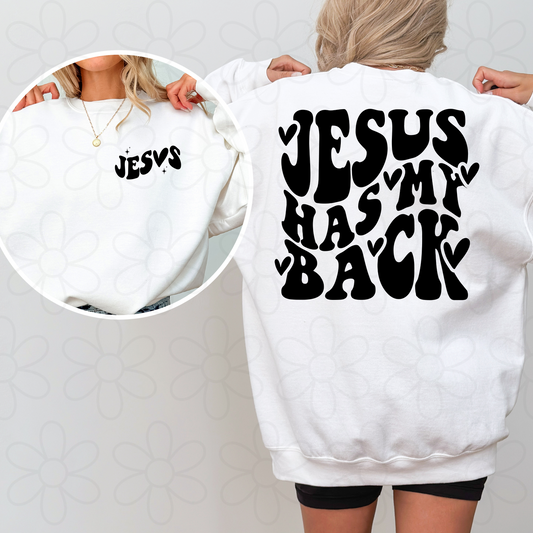Jesus Has My Back Completed Tee