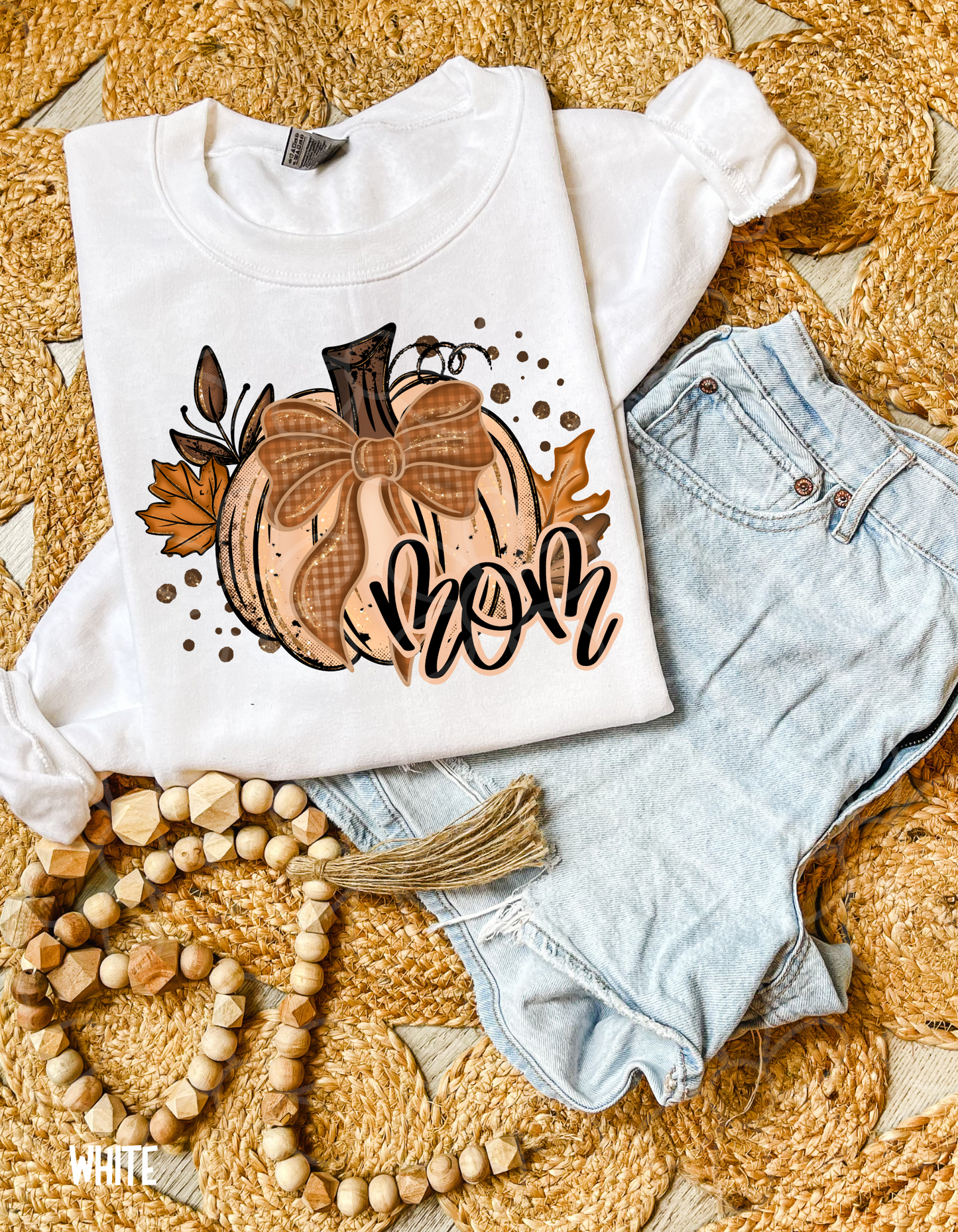Fall Pumpkin Coquette Bow Names (Multiple Options - No Customs) DTF Transfer