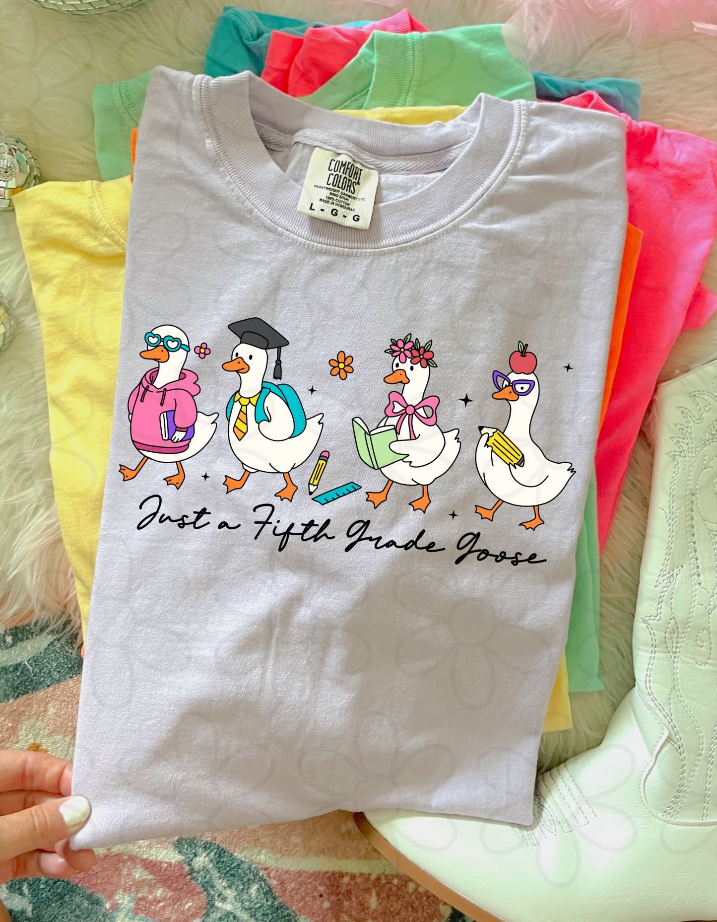 Just A School Grade Goose (Multiple Options) Completed Tee