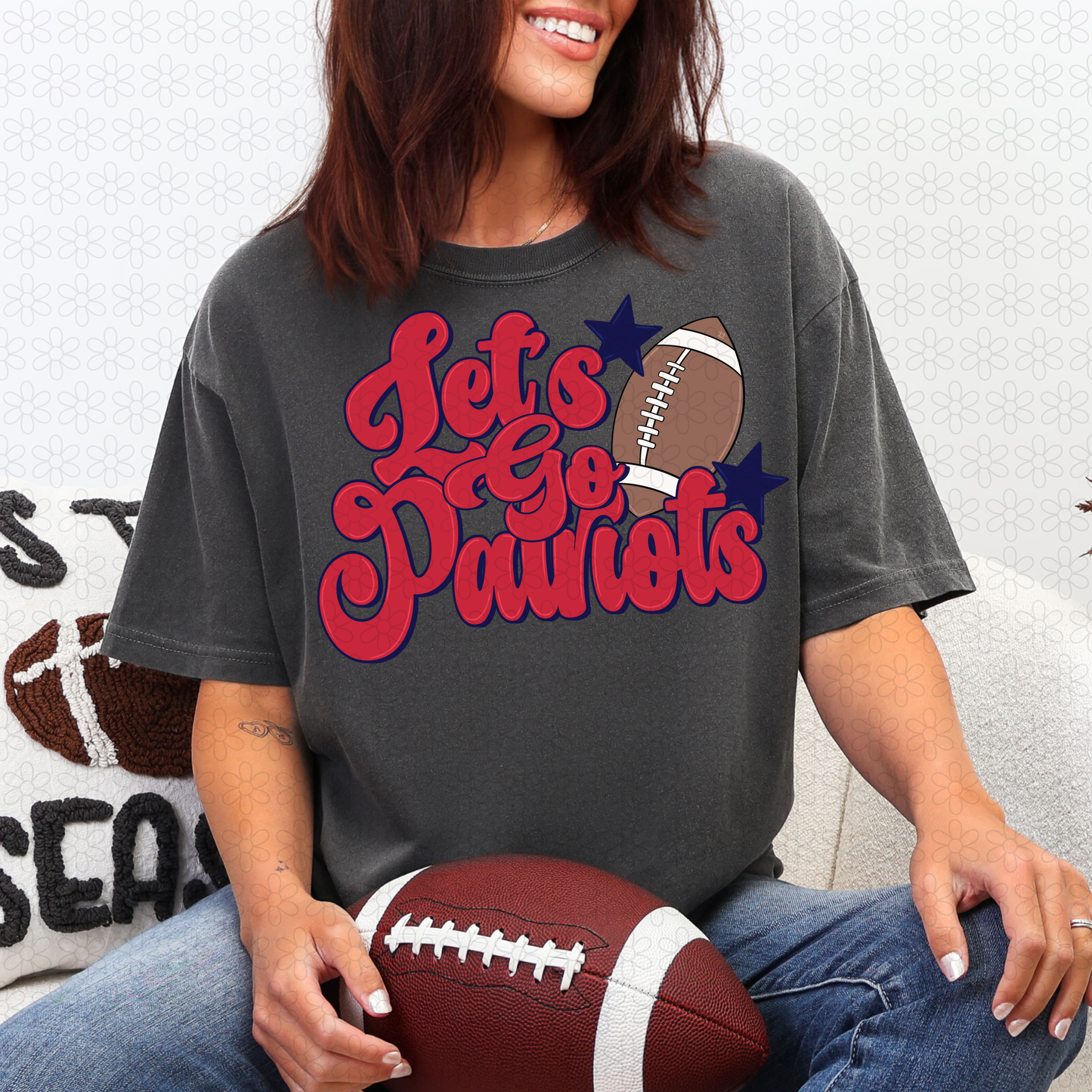 Let's Go Patriots DTF Transfer