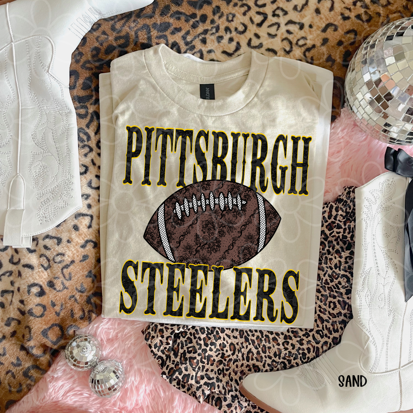 Lace Football Teams (Multiple Options) Completed Tee