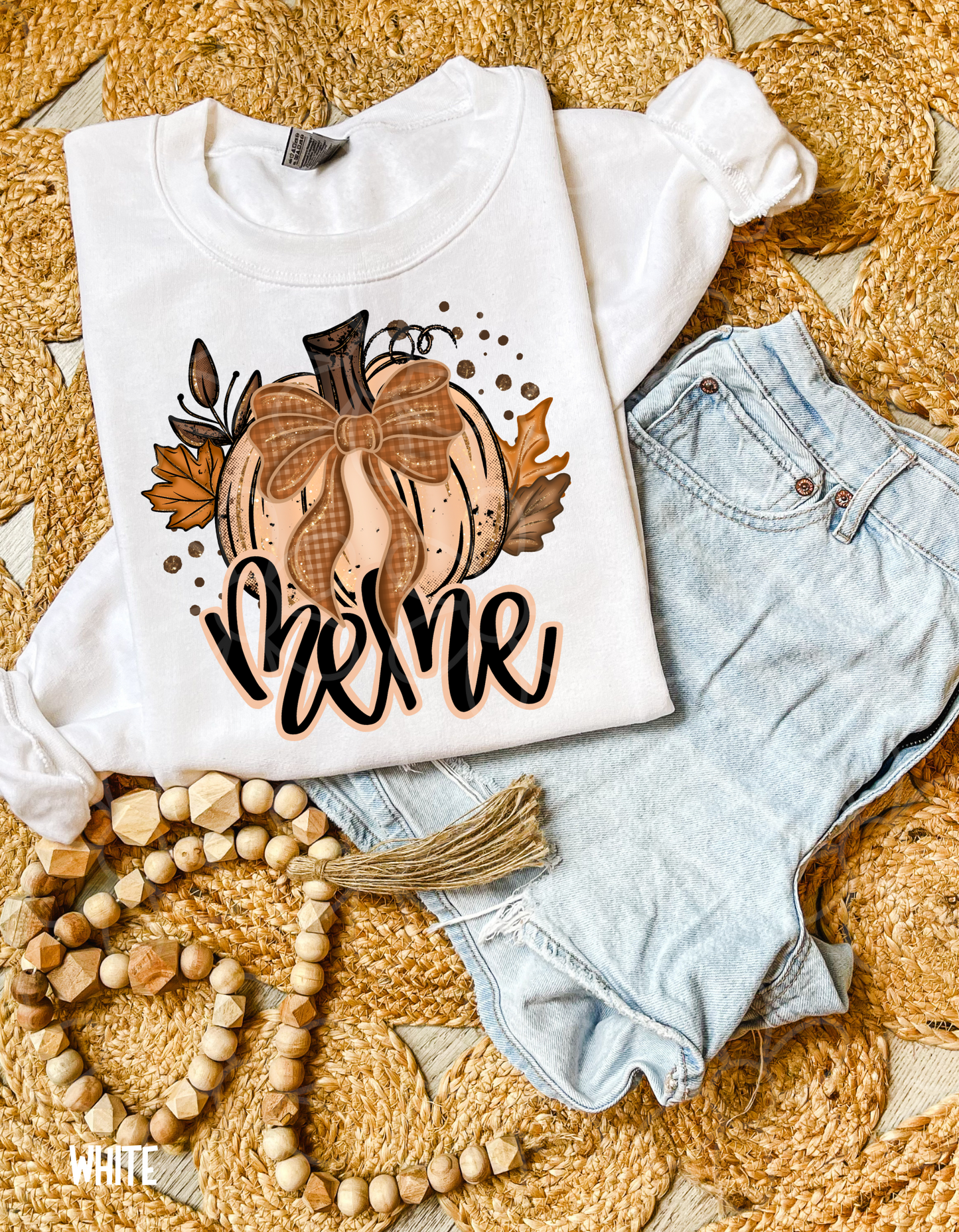 Fall Pumpkin Coquette Bow Names (Multiple Options - No Customs) Completed Tee
