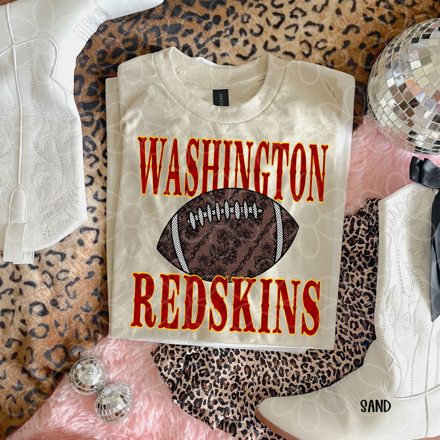 Lace Football Teams (Multiple Options) Completed Tee
