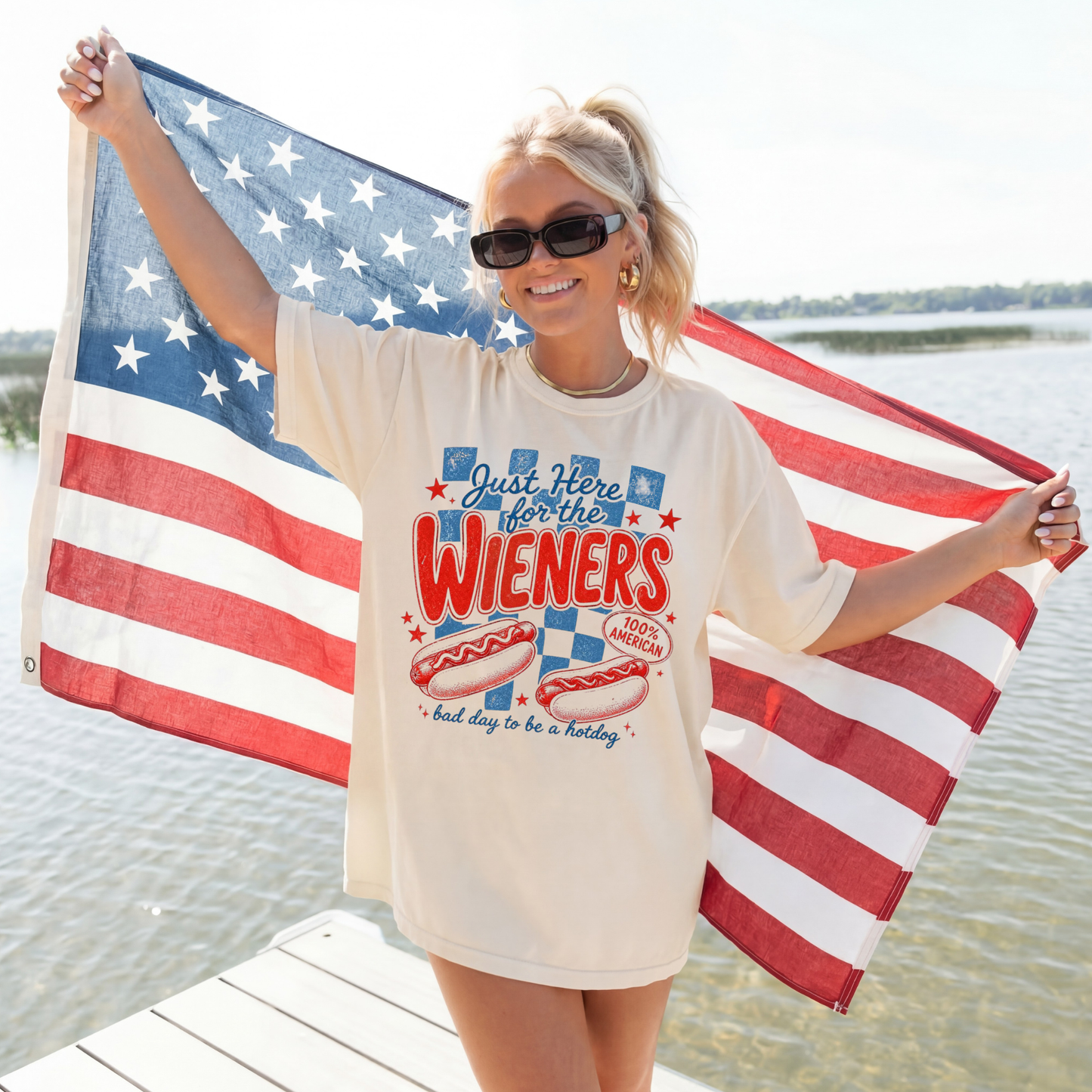 Just Here For The Wieners DTF Transfer