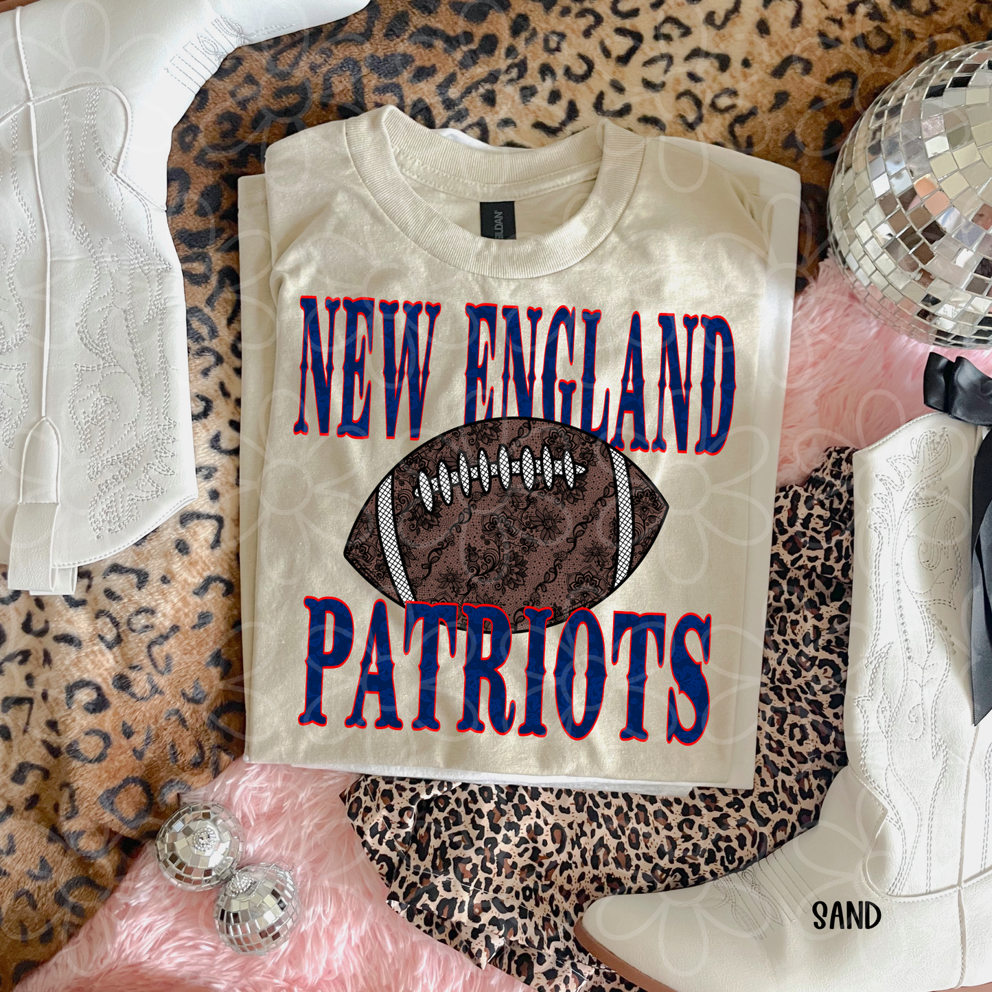 Lace Football Teams (Multiple Options) Completed Tee