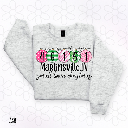 Small Town Christmas Custom Zip Code City DTF Transfer