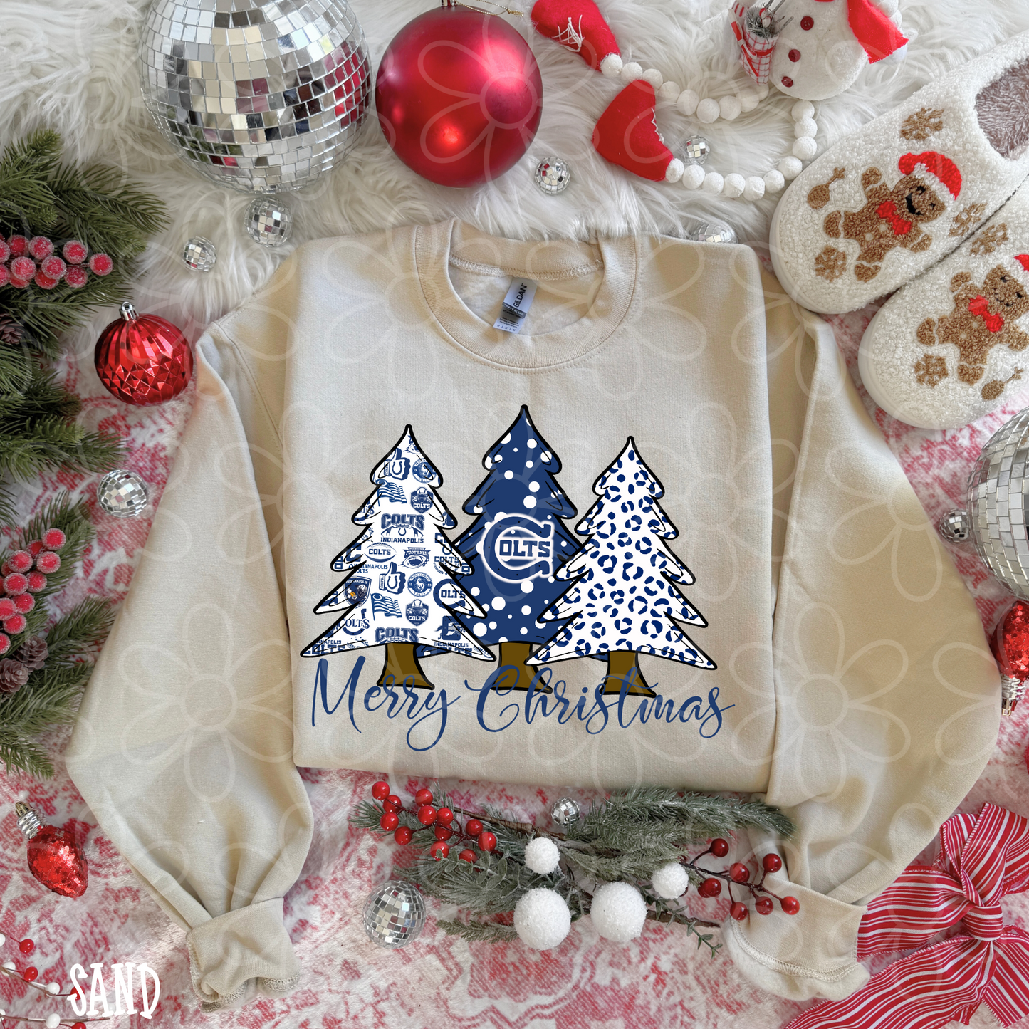 Merry Christmas Sports Team Trees (Multiple Options) Completed Tee