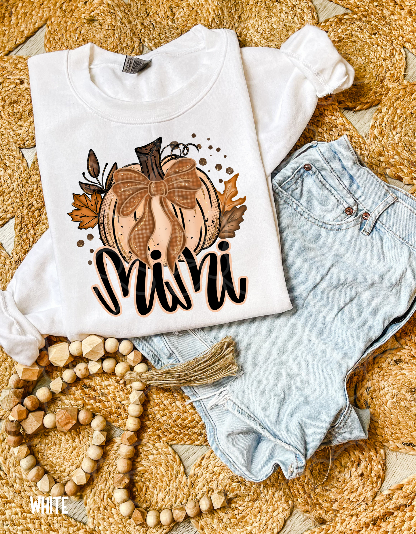 Fall Pumpkin Coquette Bow Names (Multiple Options - No Customs) Completed Tee