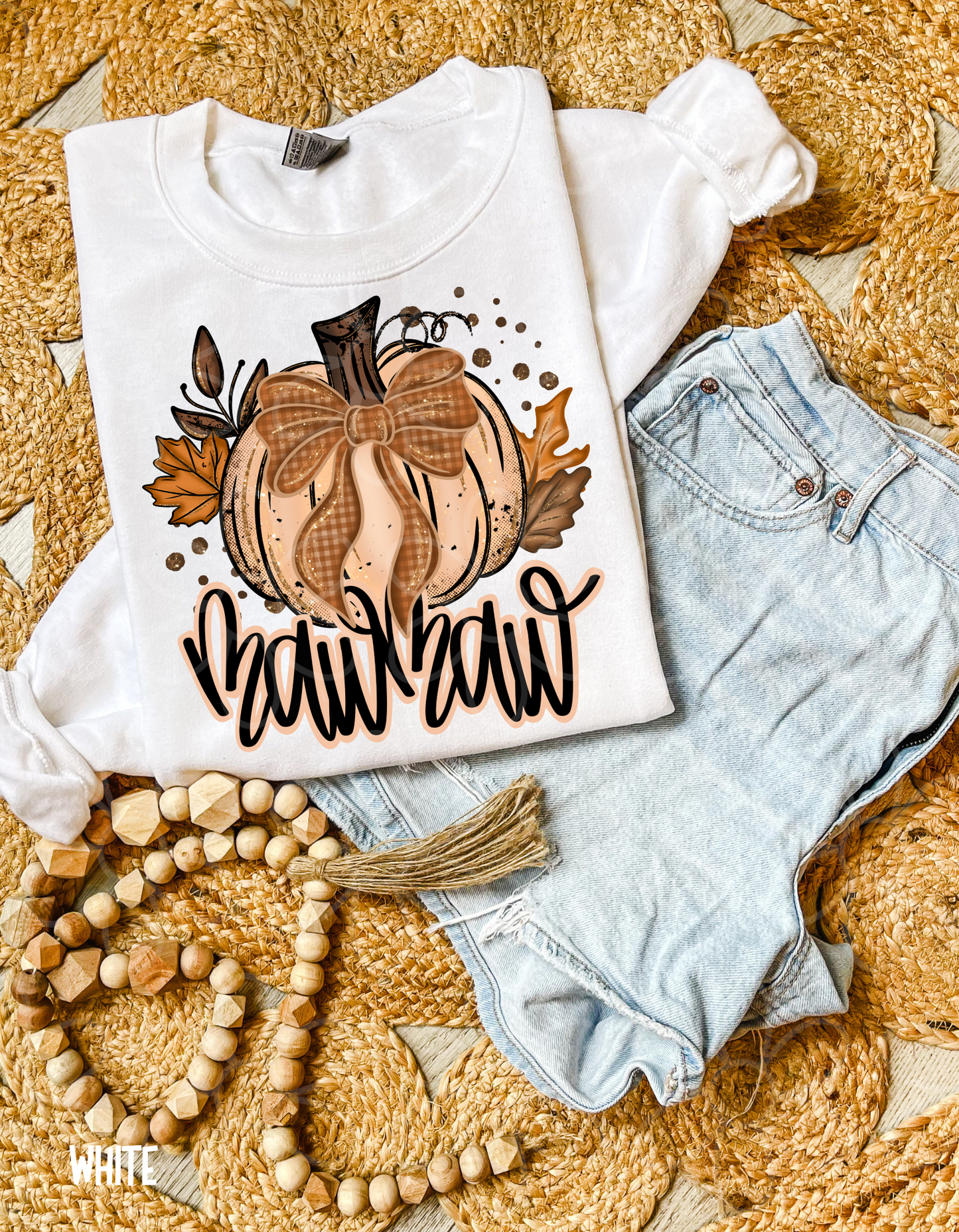 Fall Pumpkin Coquette Bow Names (Multiple Options - No Customs) DTF Transfer