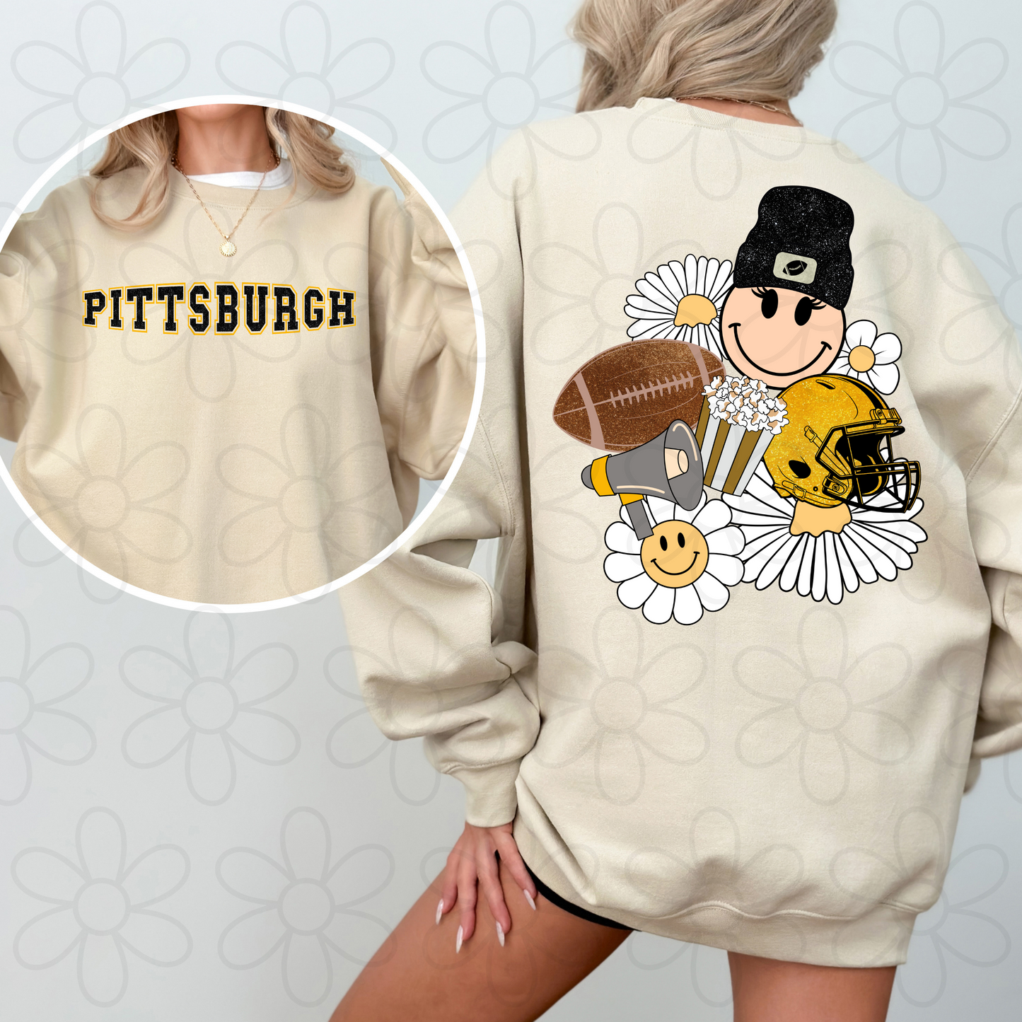 Retro Pittsburgh Front & Back DTF Transfer