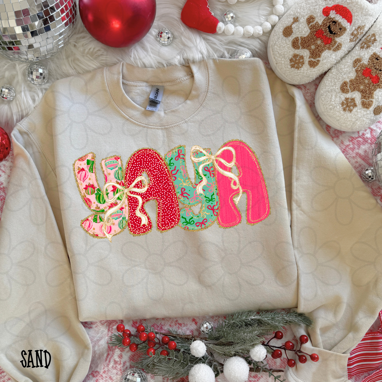 Christmas Bows Names (Multiple Options) DTF Transfer