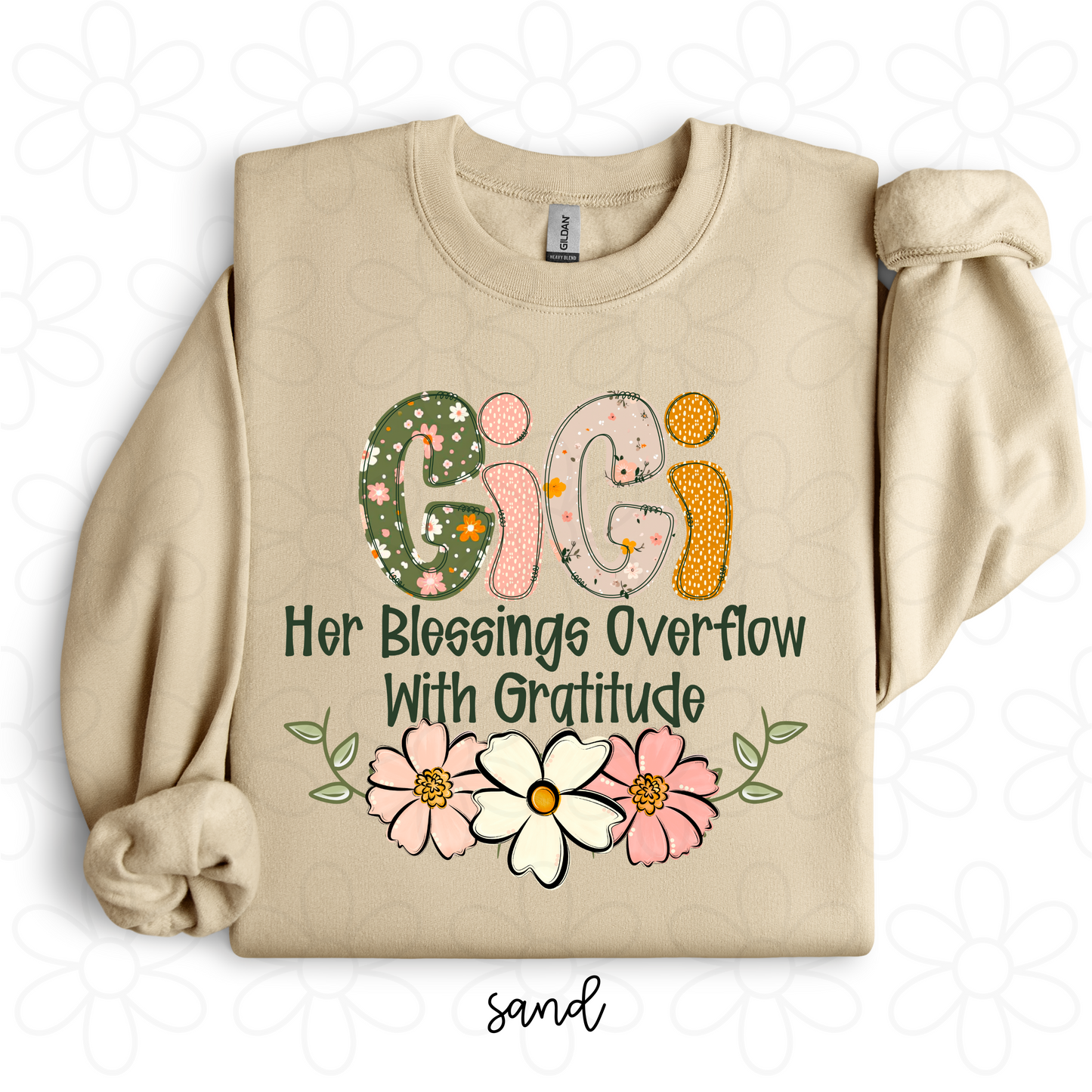 Custom Her Blessings Overflow With Gratitude (Multiple Options) DTF Transfer