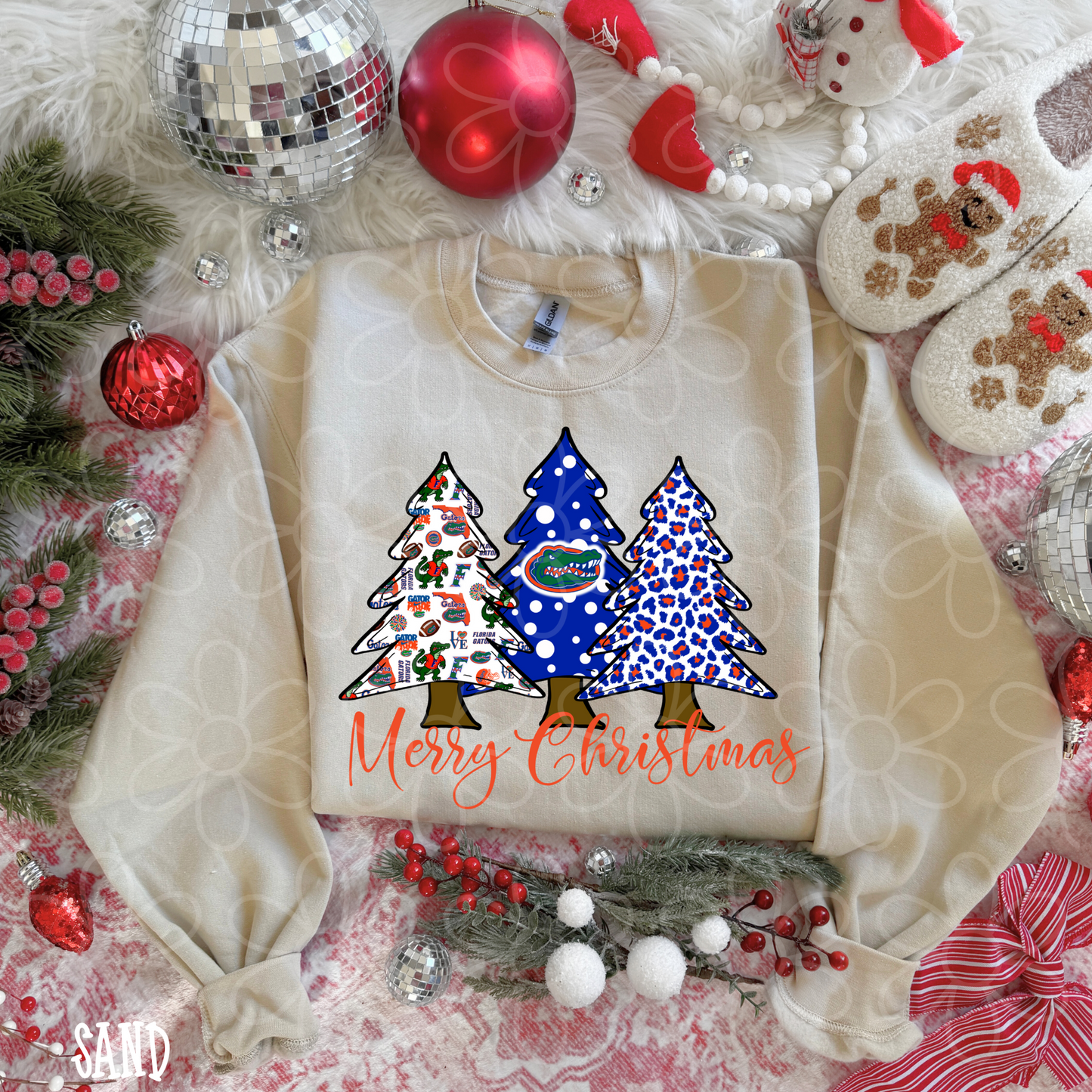 Merry Christmas Sports Team Trees (Multiple Options) Completed Tee
