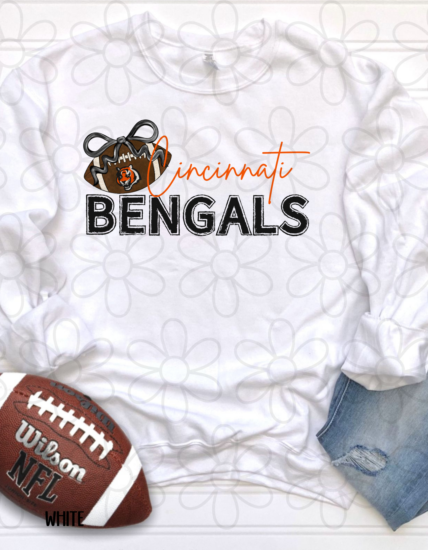 Football Bow Teams (Multiple Options) Kids Completed Tee