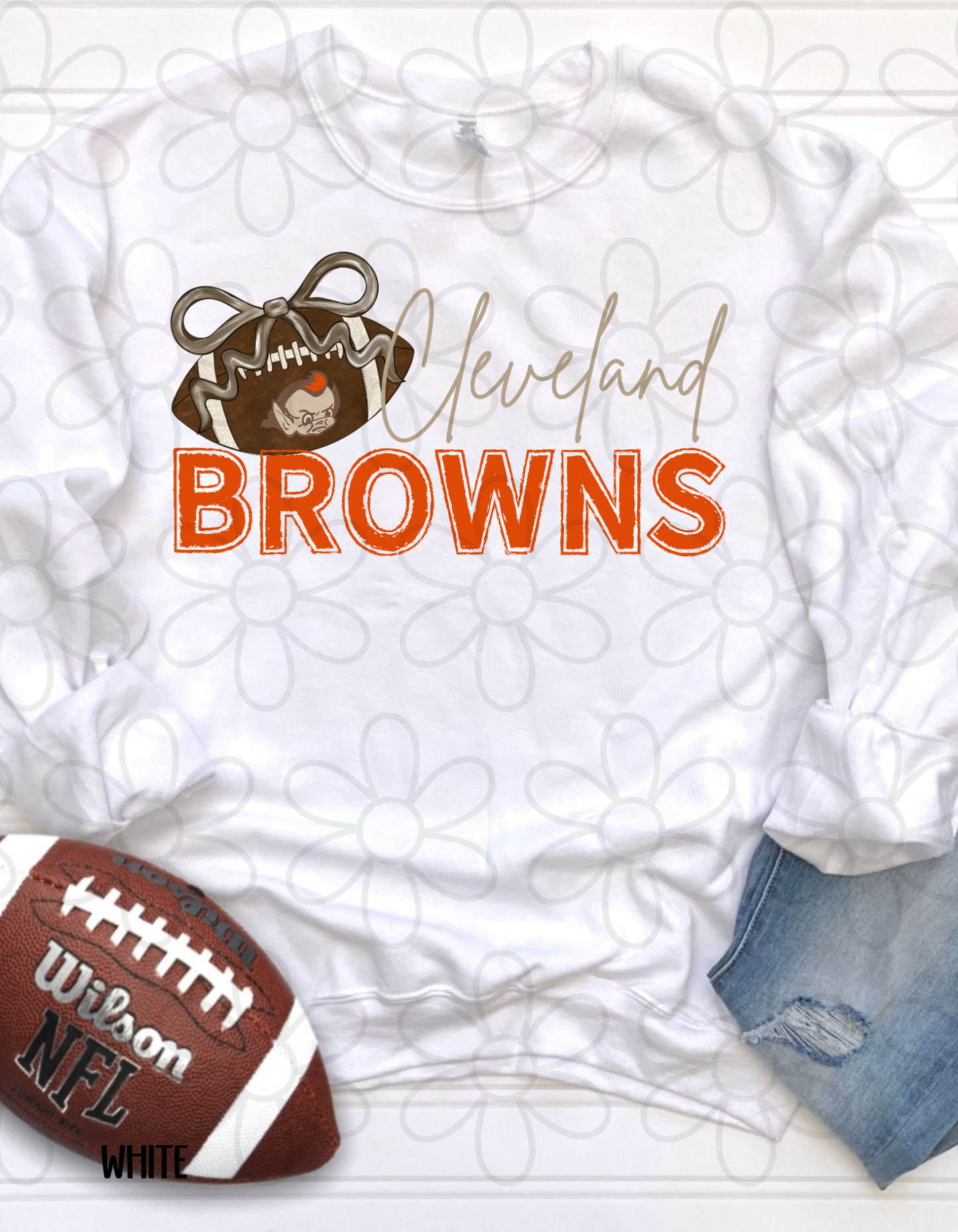 Football Bow Teams (Multiple Options) Kids Completed Tee