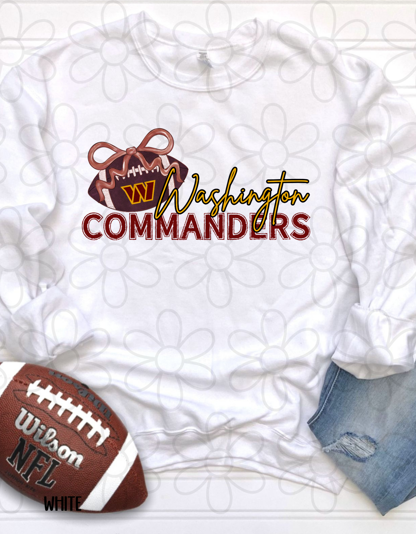 Football Bow Teams (Multiple Options) Kids Completed Tee